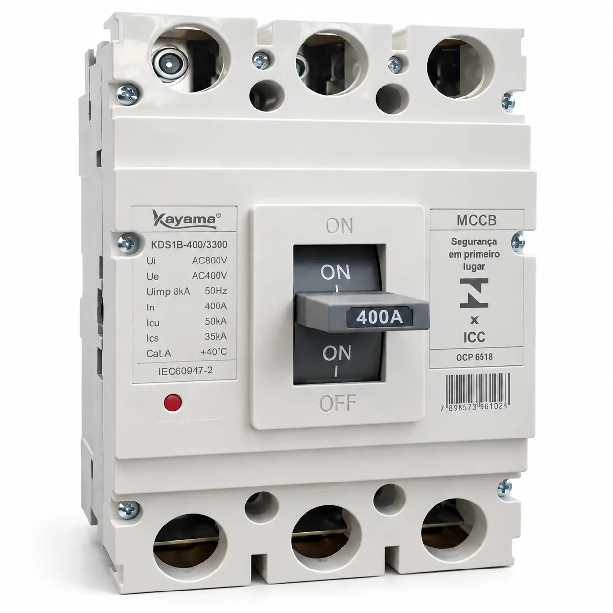 Disjuntor Caixa Moldada MCCB-KD630 -03100 - Tripolar 100A - KAYAMA