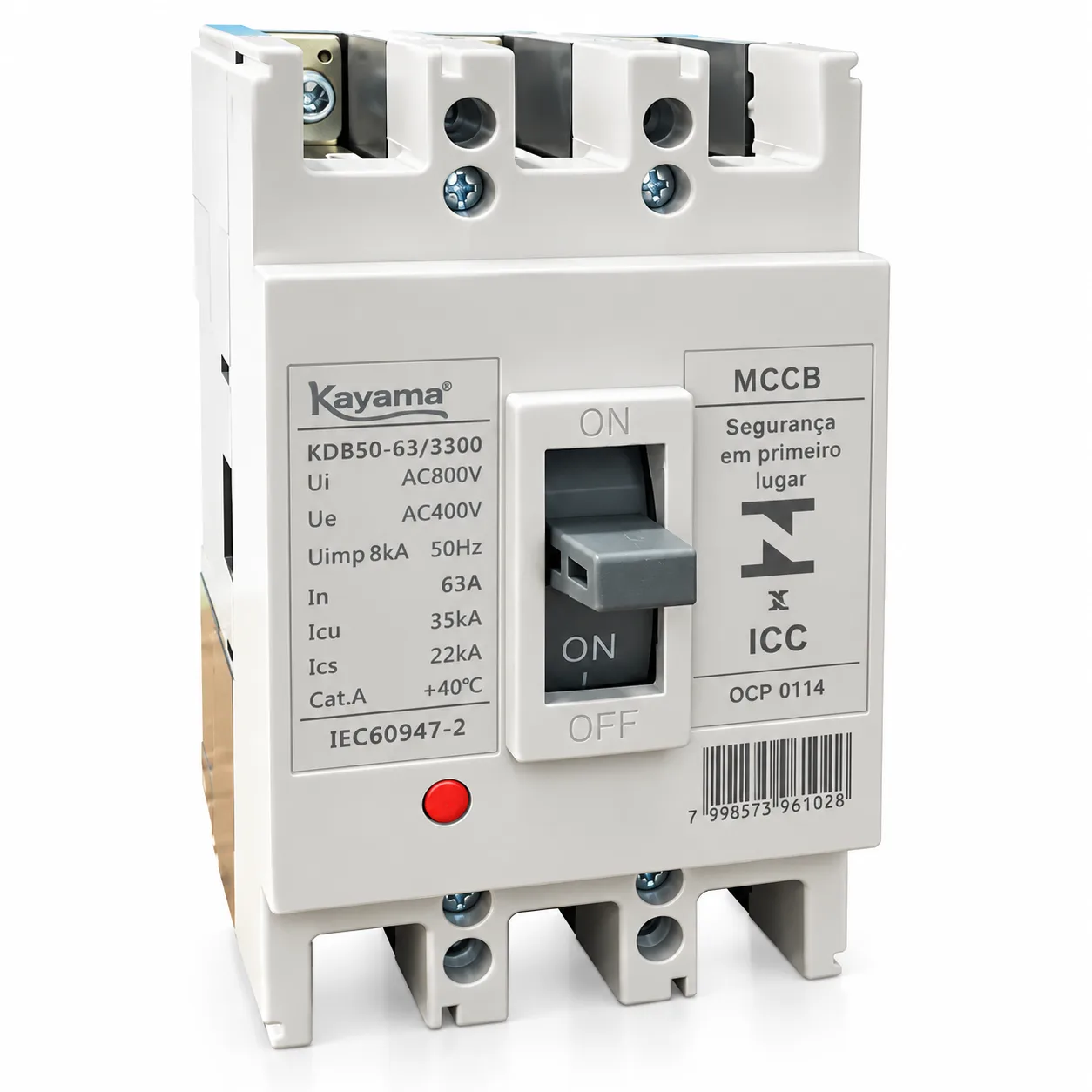 Disjuntor Caixa Moldada MCCB-KD630 -03250 - Tripolar 250A - KAYAMA