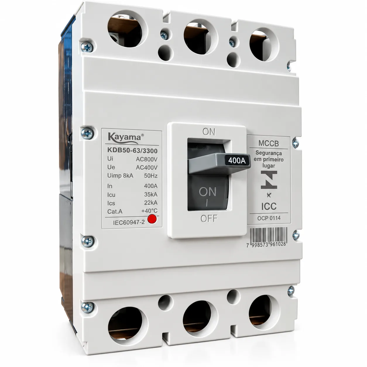 Disjuntor Caixa Moldada MCCB-KD630 -03400 - Tripolar 400A - KAYAMA