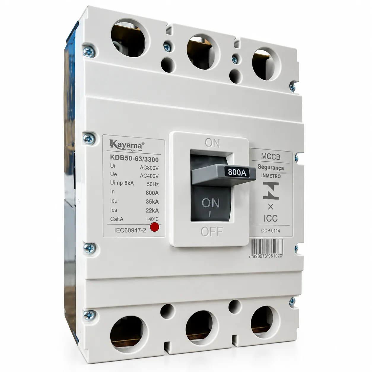 Disjuntor Caixa Moldada MCCB-KD630 -03800 - Tripolar 800A - KAYAMA