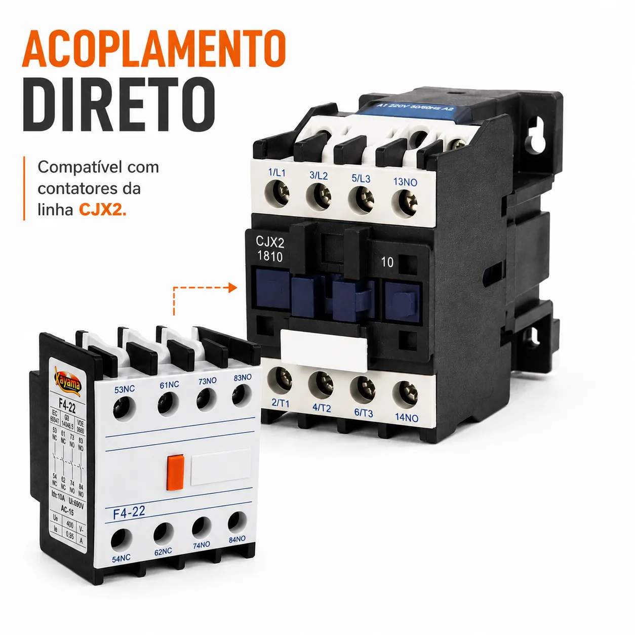 Bloco Auxiliar CJX2 2NC + 2NO — imagem 3