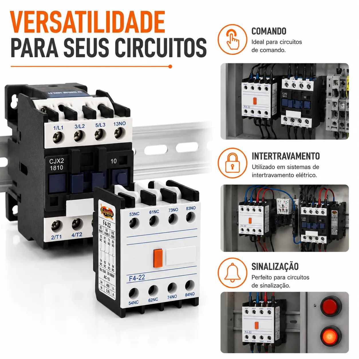 Bloco Auxiliar CJX2 2NC + 2NO — imagem 4
