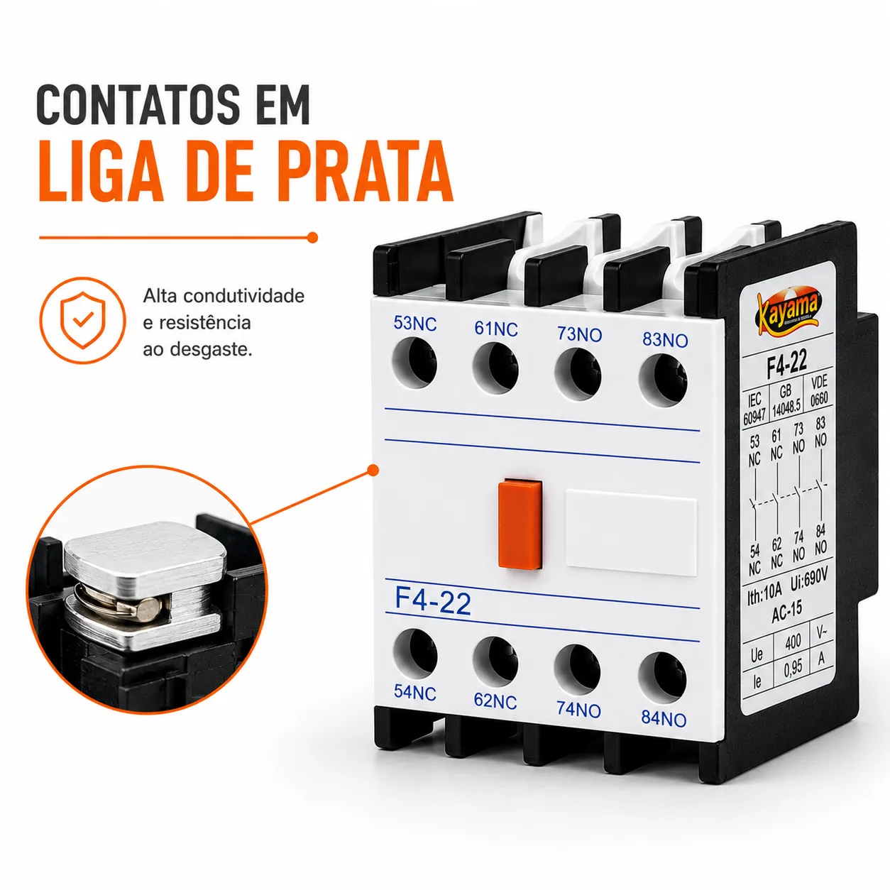 Bloco Auxiliar CJX2 2NC + 2NO — imagem 5