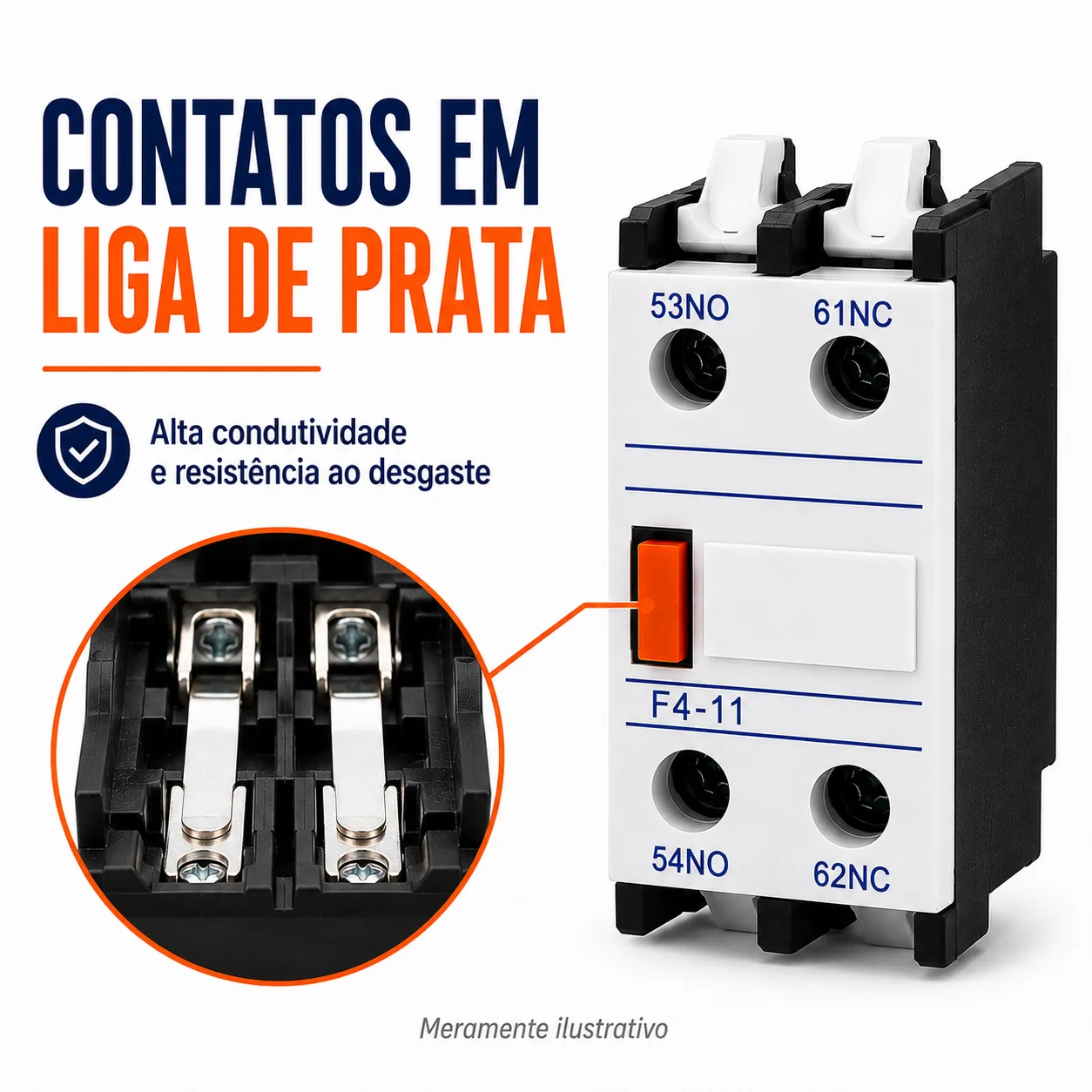Bloco Auxiliar CJX2 1NC + 1NO - KAYAMA — imagem 5