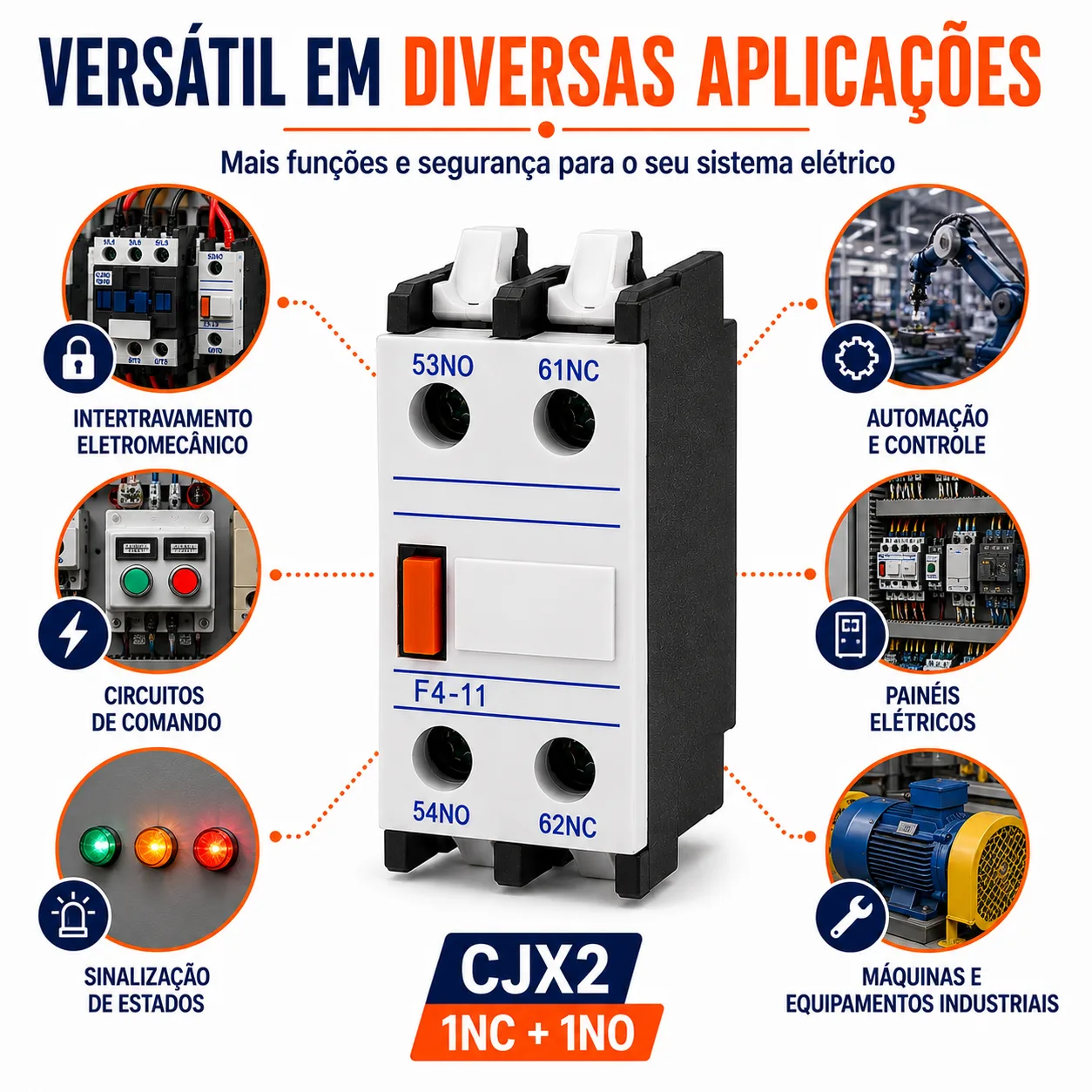Bloco Auxiliar CJX2 1NC + 1NO - KAYAMA — imagem 8