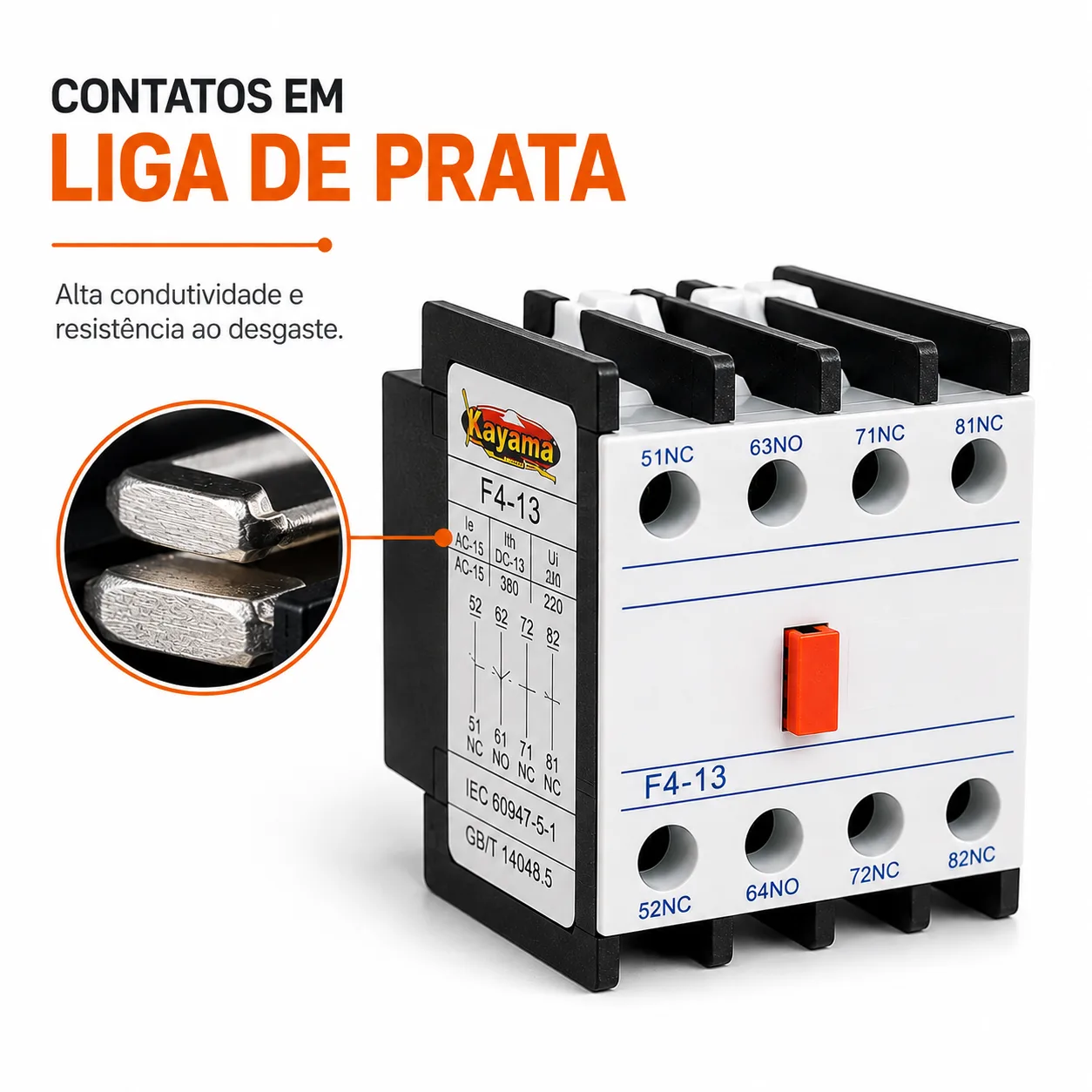 Bloco Auxiliar CJX2 1NC + 3NO - KAYAMA — imagem 5