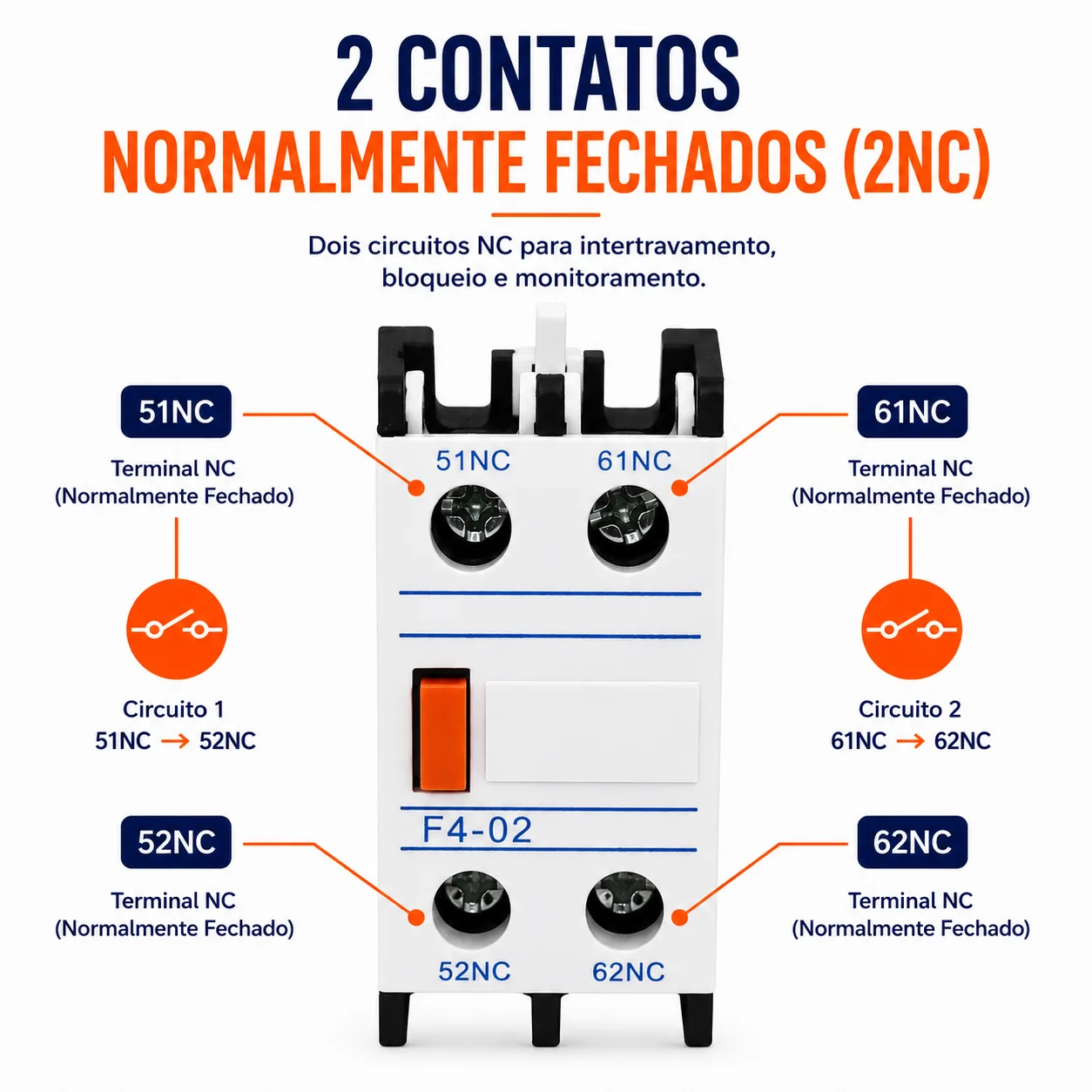 Bloco Auxiliar CJX2 2NC - KAYAMA — imagem 2