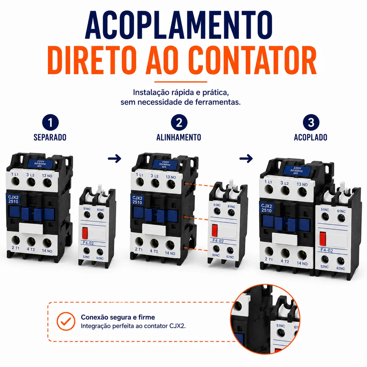 Bloco Auxiliar CJX2 2NC - KAYAMA — imagem 4