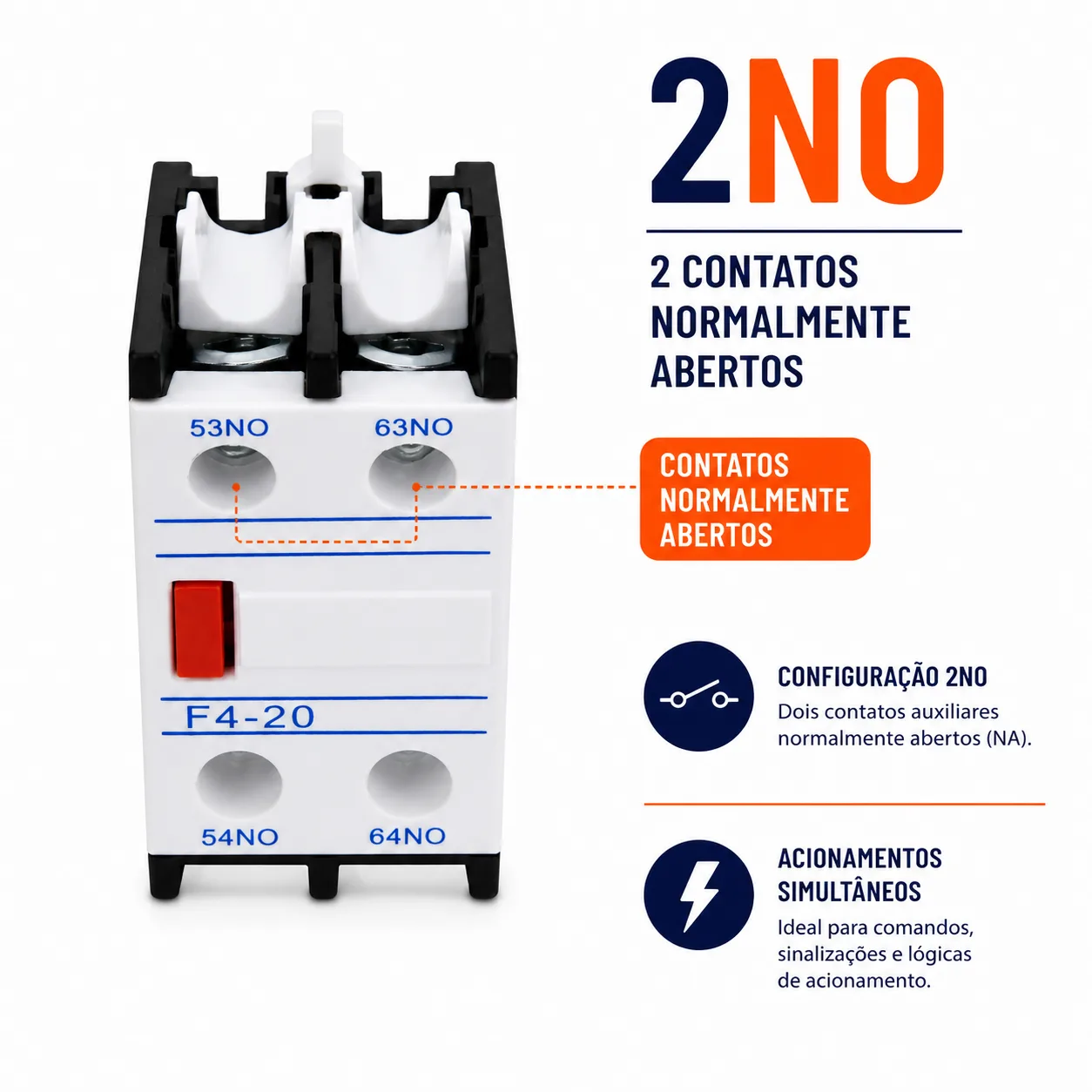 Bloco Auxiliar CJX2 2NO - KAYAMA — imagem 2