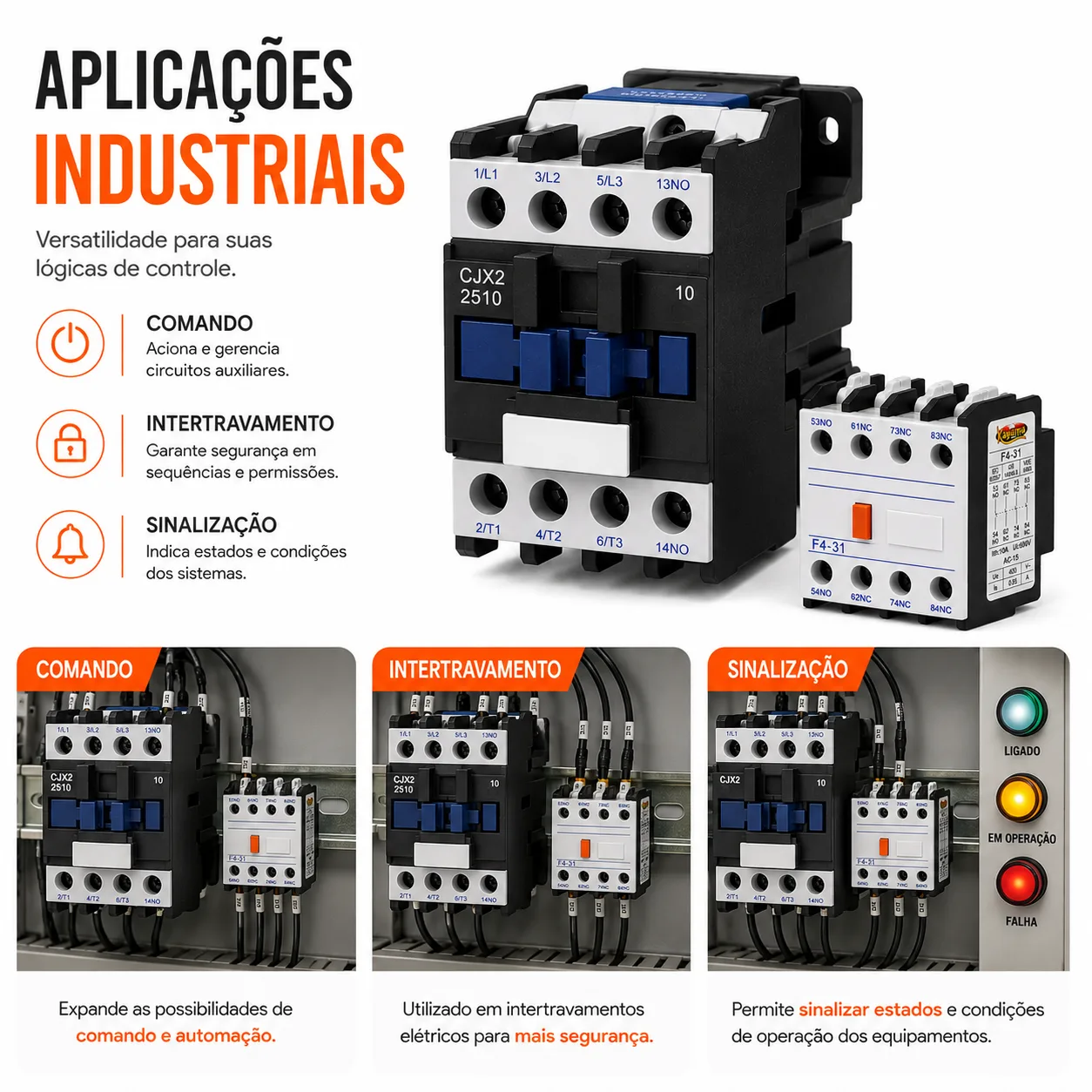 Bloco Auxiliar CJX2 3NC + 1NO - KAYAMA — imagem 4
