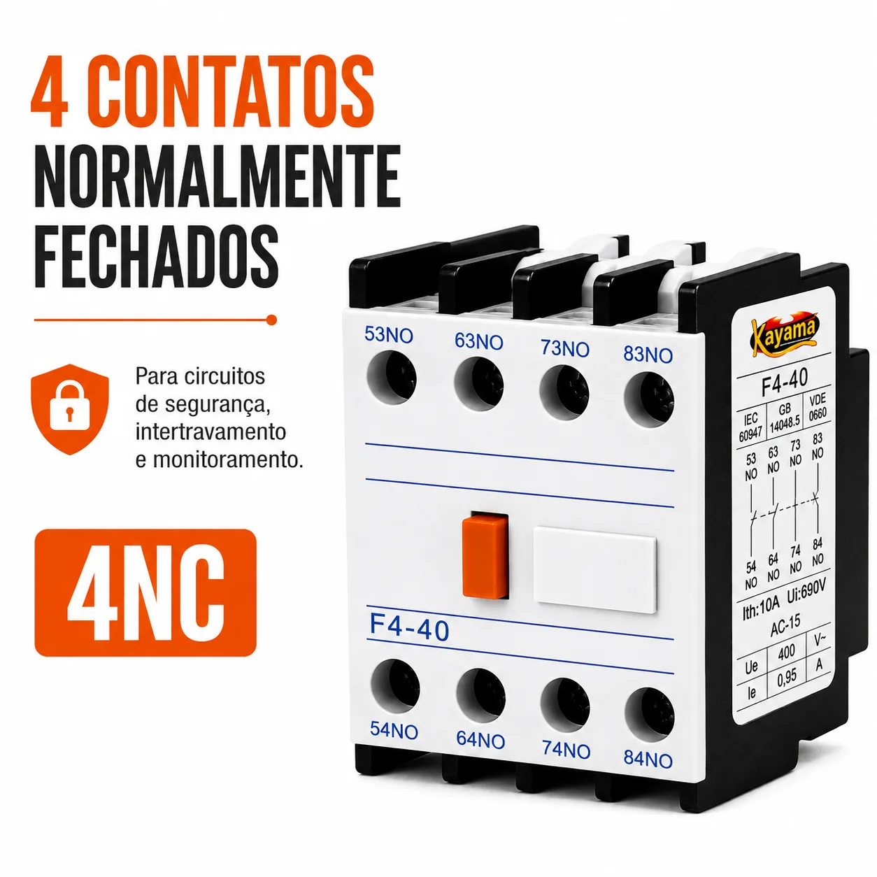 Bloco Auxiliar CJX2 4NC - KAYAMA — imagem 2
