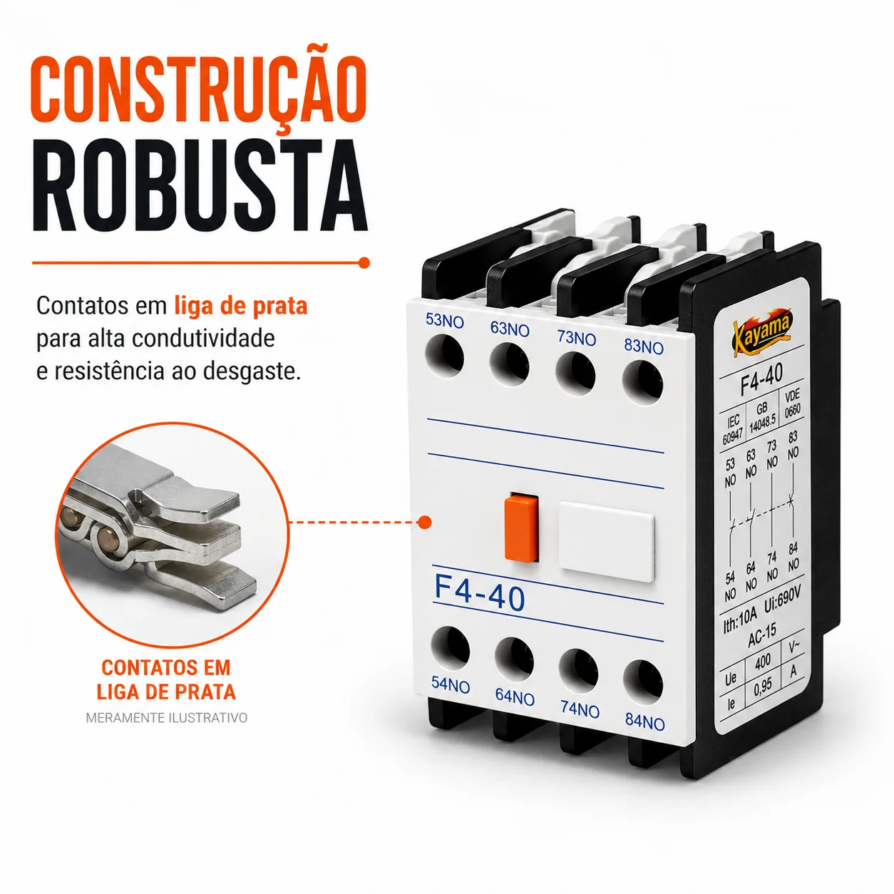 Bloco Auxiliar CJX2 4NC - KAYAMA — imagem 5