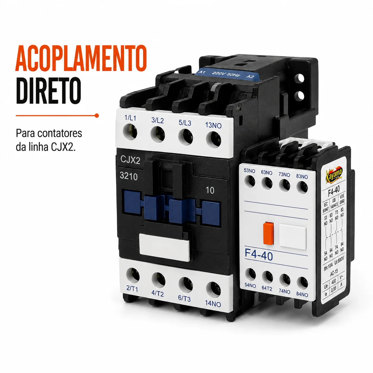 Bloco Auxiliar CJX2 4NO - KAYAMA — imagem 3