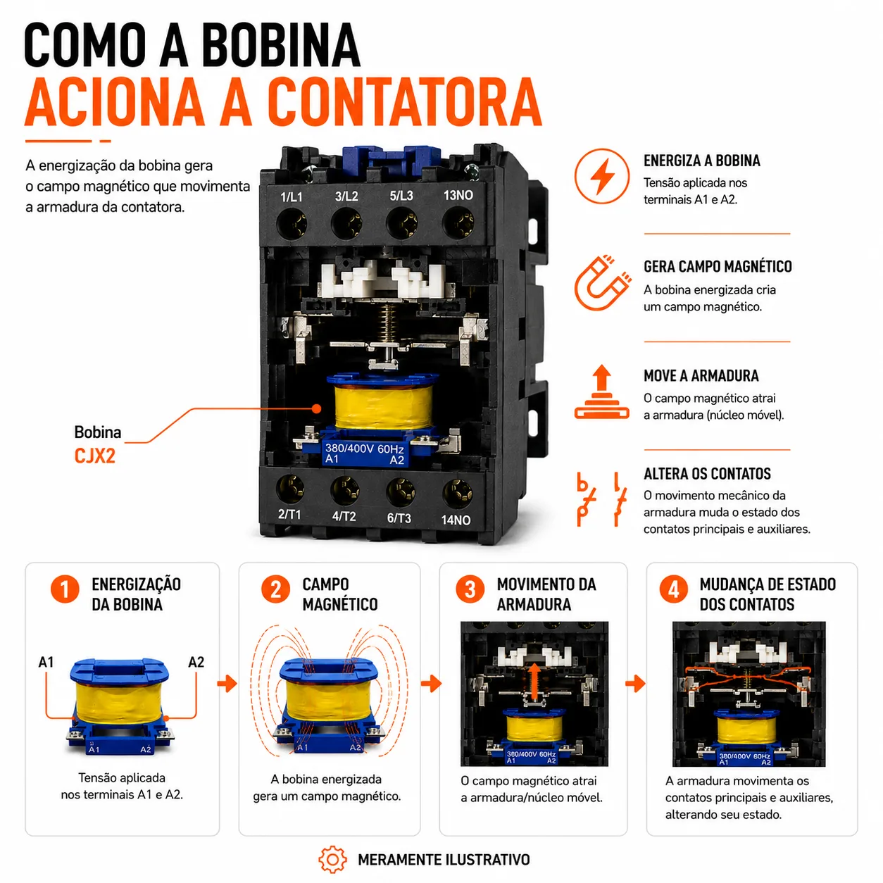Bobina para contator CJX2 de 9 a 18 A - KAYAMA 220Vca — imagem 7