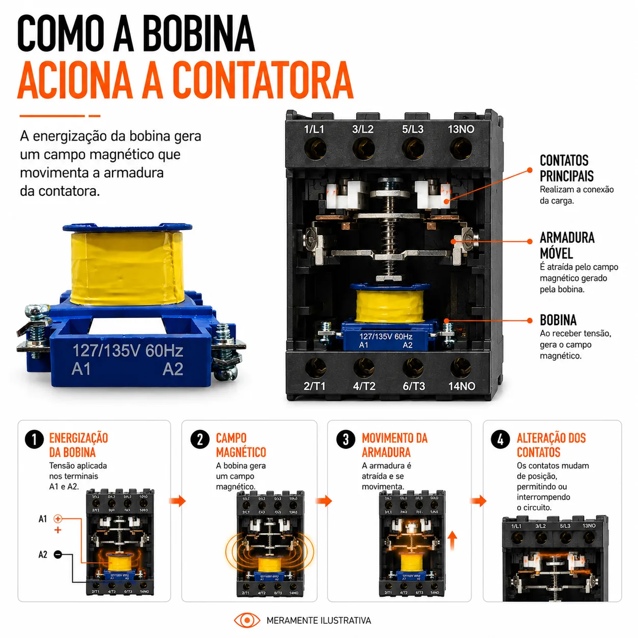 Bobina para contator CJX2 de 25 a 32 A - KAYAMA 220Vca — imagem 6