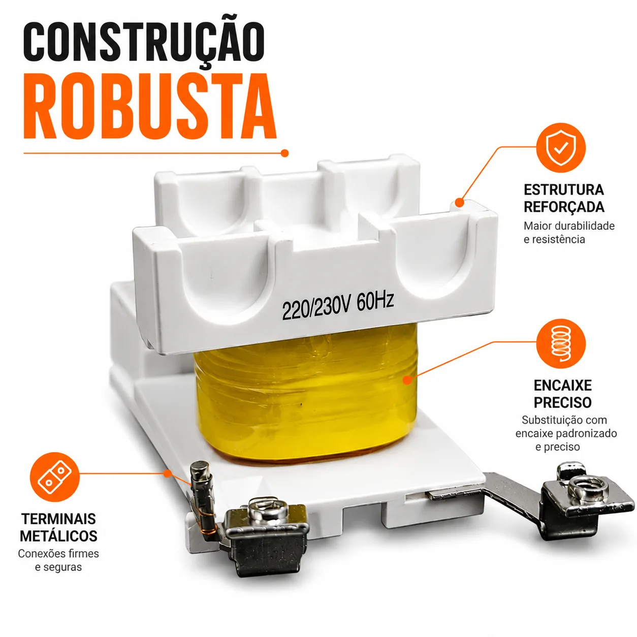 Bobina para contator CJX2 de 40 a 95 A - 50/60 HZ - KAYAMA 220Vca — imagem 6