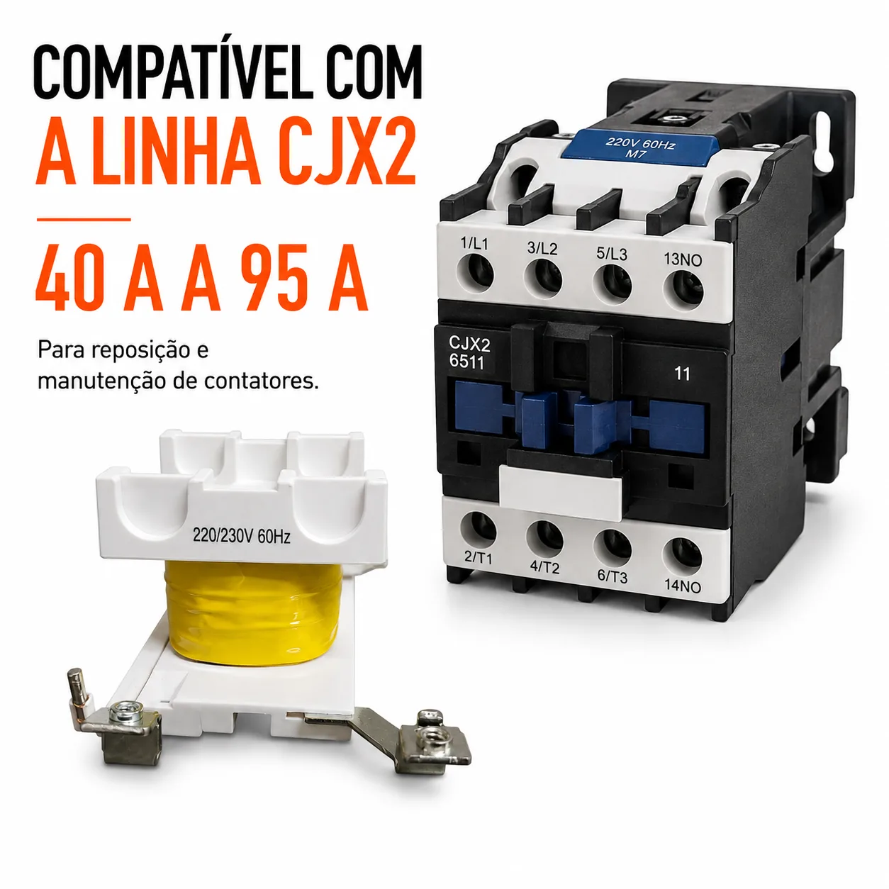 Bobina para contator CJX2 de 40 a 95 A - 50/60 HZ - KAYAMA 127Vca — imagem 2
