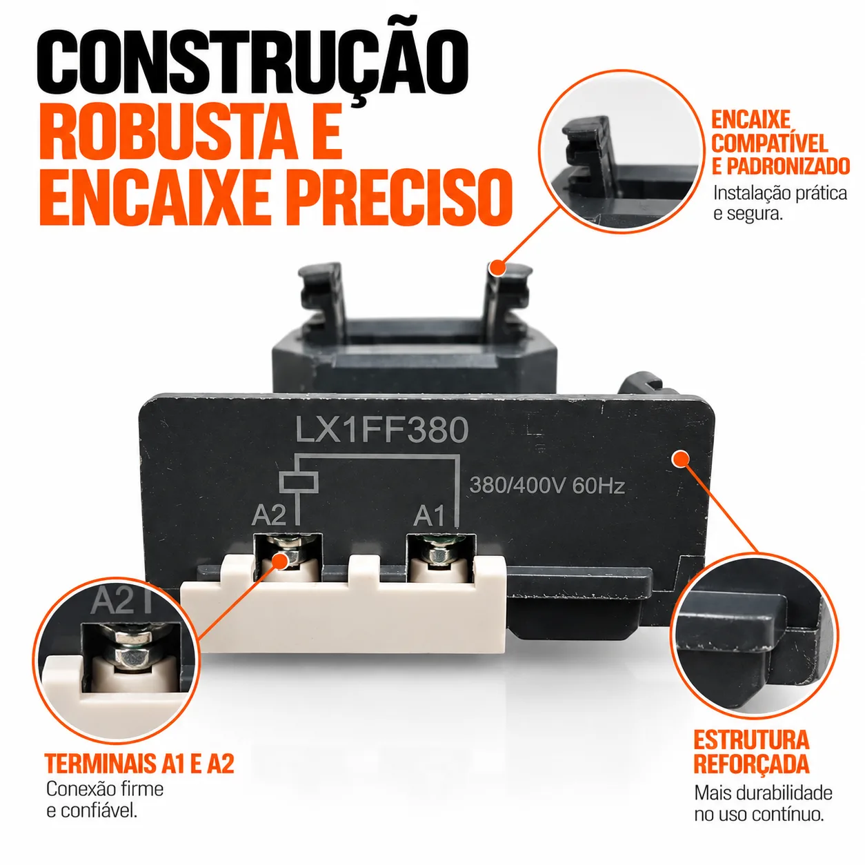 Bobina para contator CJX2 de 115 e 150 A - 50/60 HZ - KAYAMA 220Vca — imagem 4