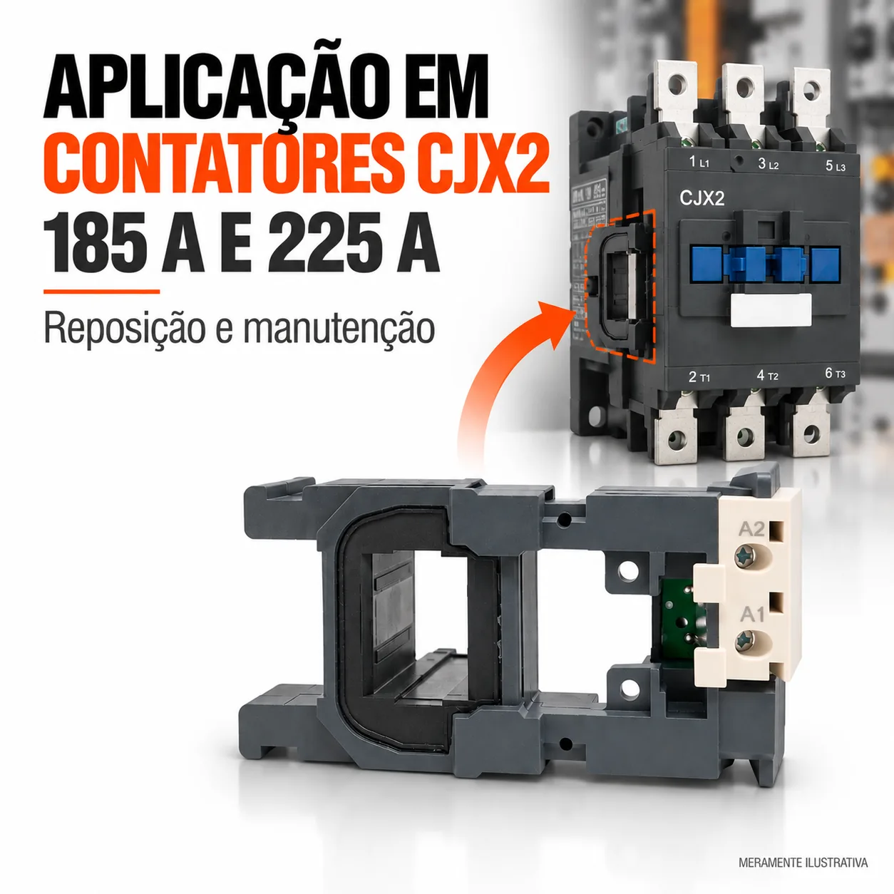 Bobina para contator CJX2 de 185 e 225 A - 50/60 HZ - KAYAMA 127Vca — imagem 3