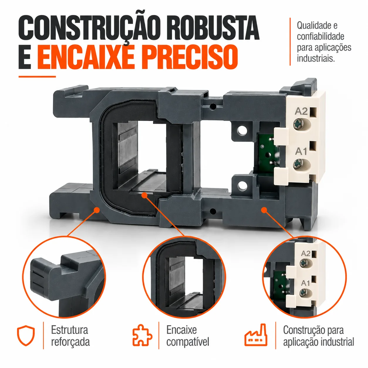 Bobina para contator CJX2 de 185 e 225 A - 50/60 HZ - KAYAMA 220Vca — imagem 5