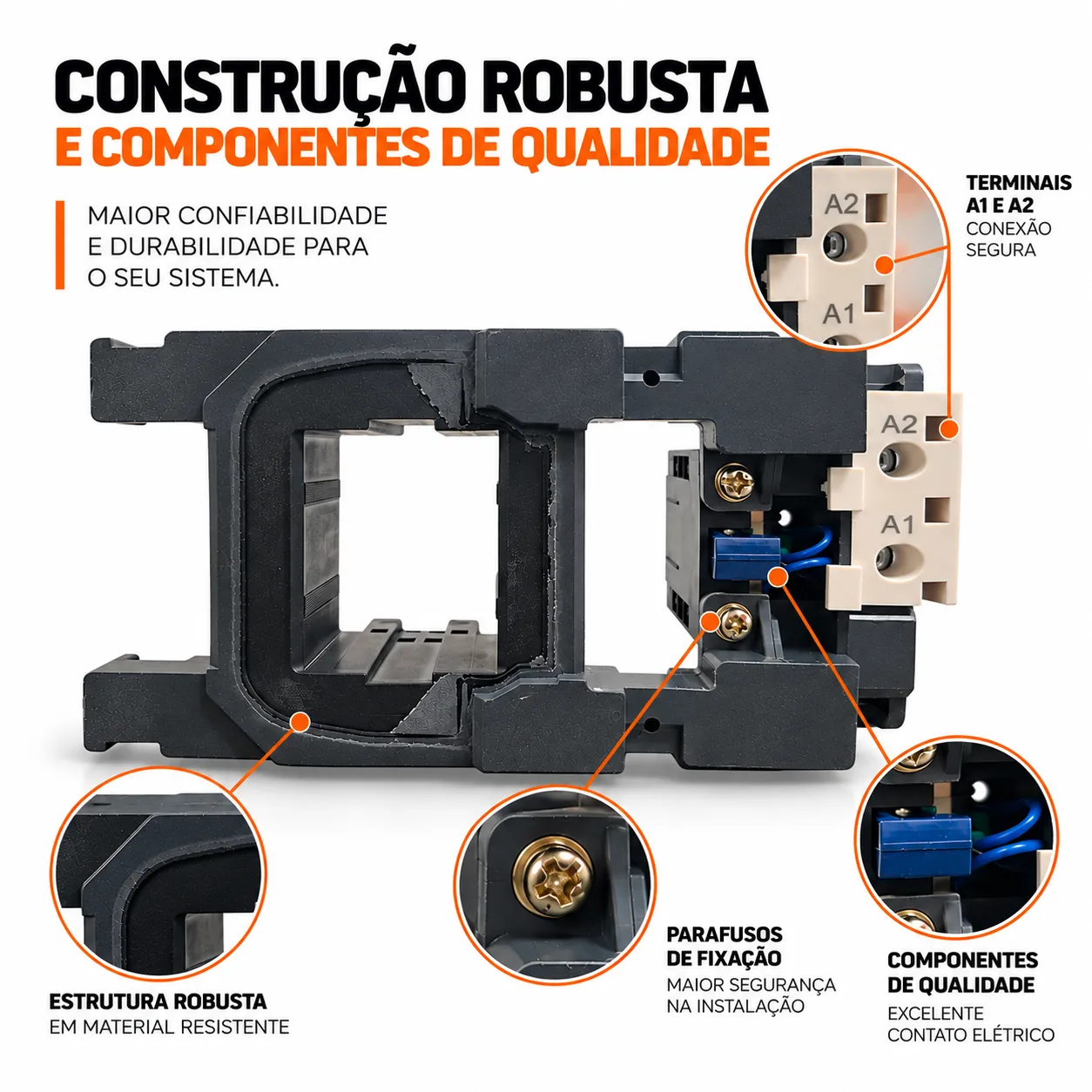 Bobina para contator CJX2 de 265 A - 50/60 HZ - KAYAMA 220Vca — imagem 5