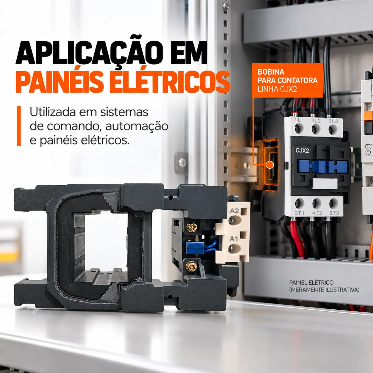 Bobina para contator CJX2 de 265 A - 50/60 HZ - KAYAMA 220Vca — imagem 8