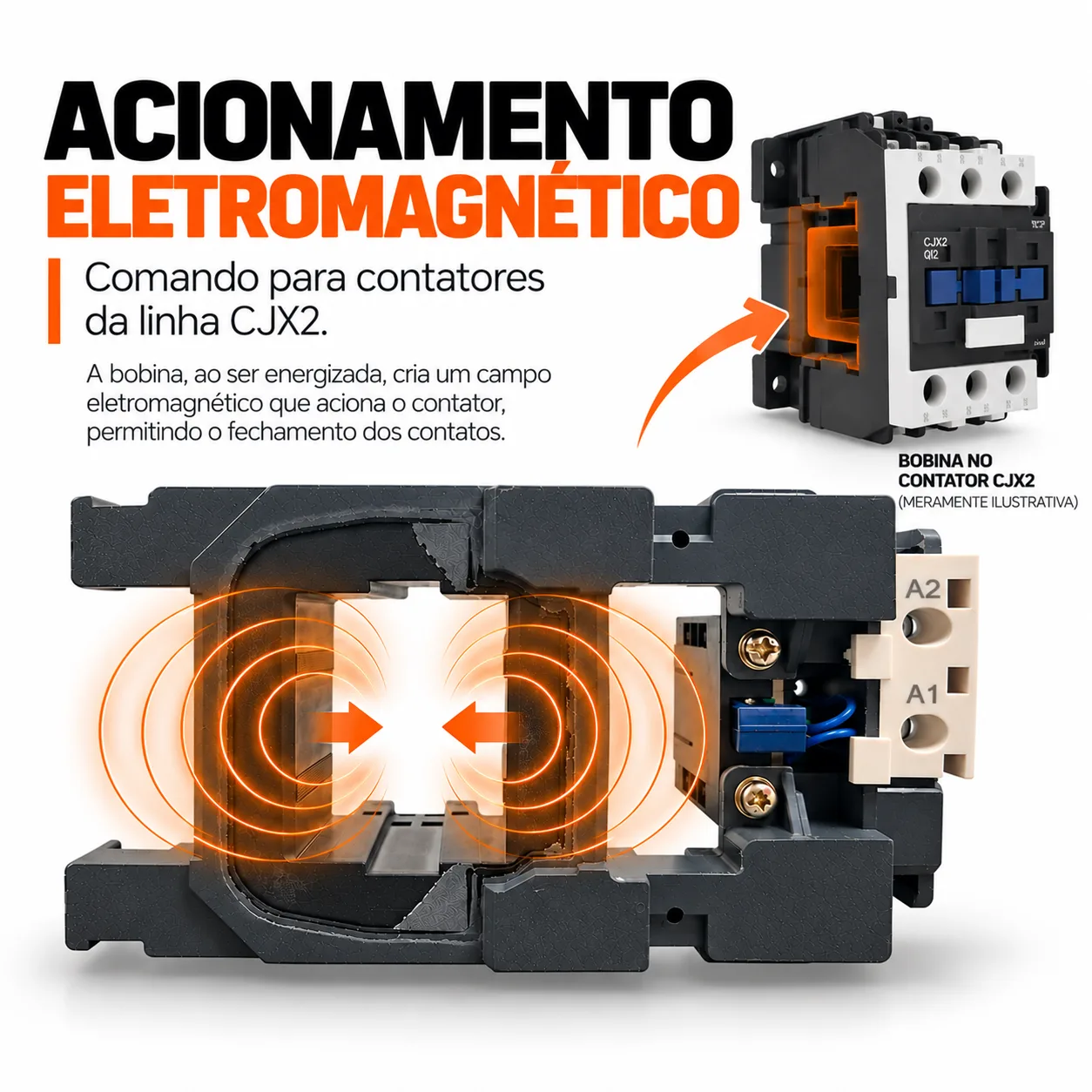 Bobina para contator CJX2 de 265 A - 50/60 HZ - KAYAMA 380Vca — imagem 7