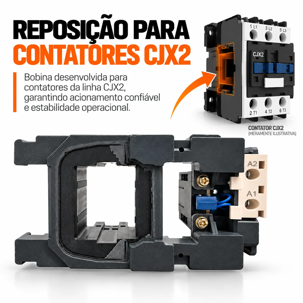 Bobina para contator CJX2 de 330 A - 50/60 HZ - KAYAMA 220Vca — imagem 3