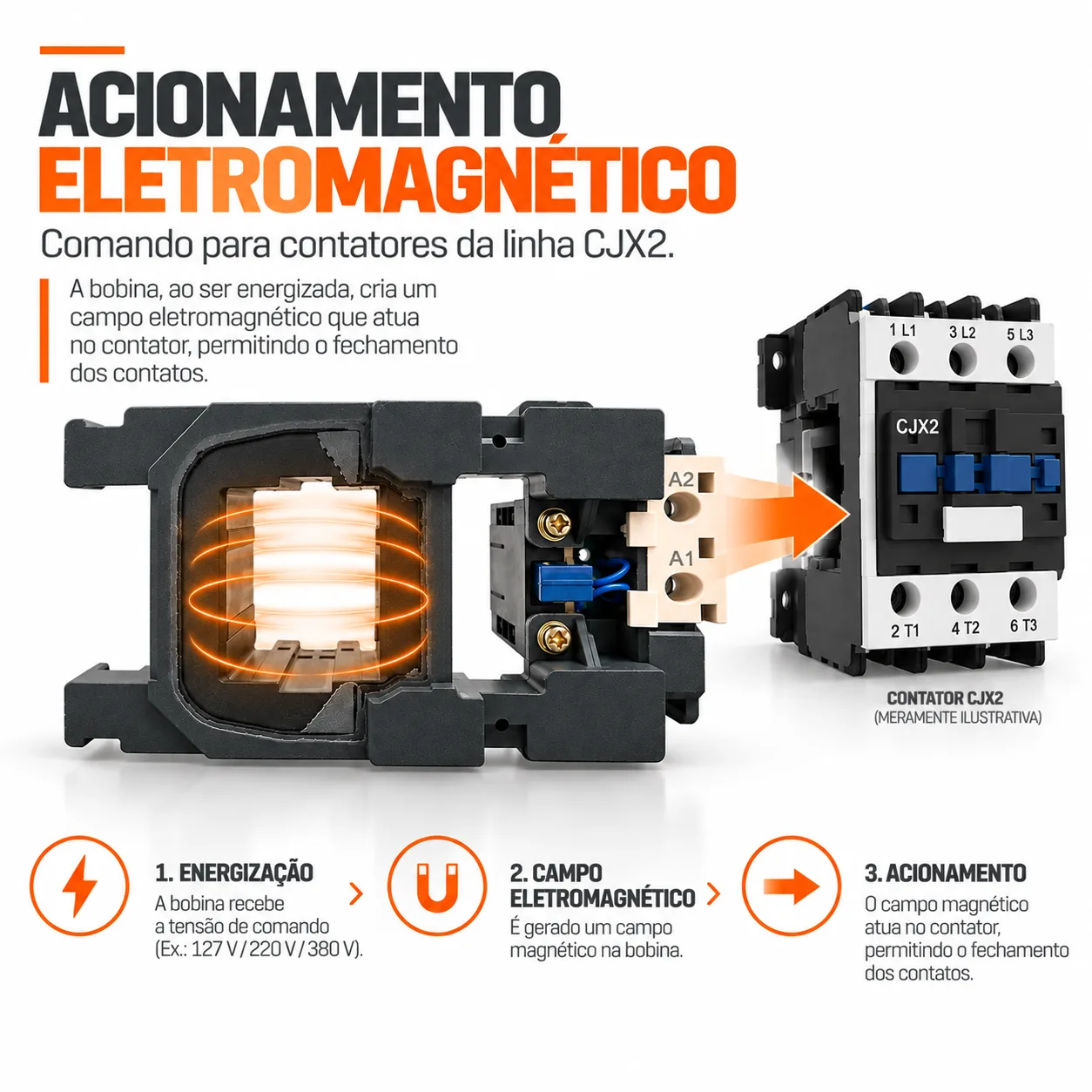 Bobina para contator CJX2 de 330 A - 50/60 HZ - KAYAMA 220Vca — imagem 7