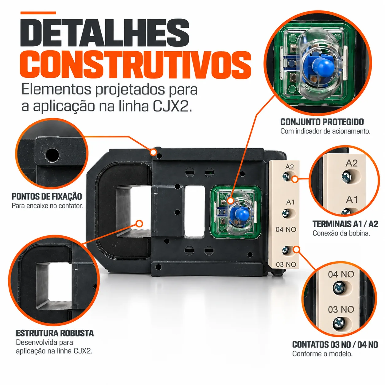 Bobina para contator CJX2 de 400 A - 50/60 HZ - KAYAMA 380Vca — imagem 5