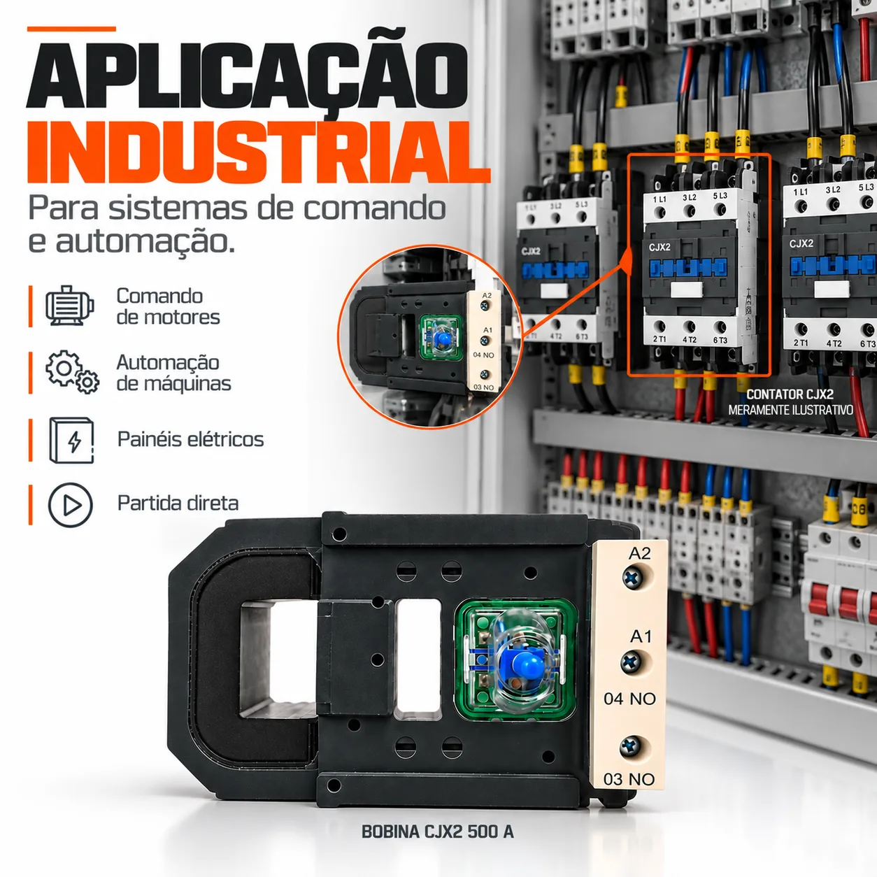 Bobina para contator CJX2 de 500 A - 50/60 HZ - KAYAMA 127Vca — imagem 8