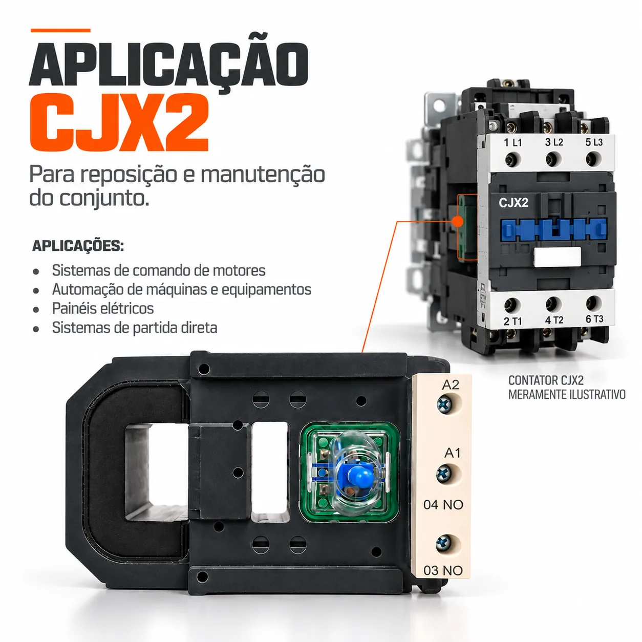 Bobina para contator CJX2 de 500 A - 50/60 HZ - KAYAMA 220Vca — imagem 3