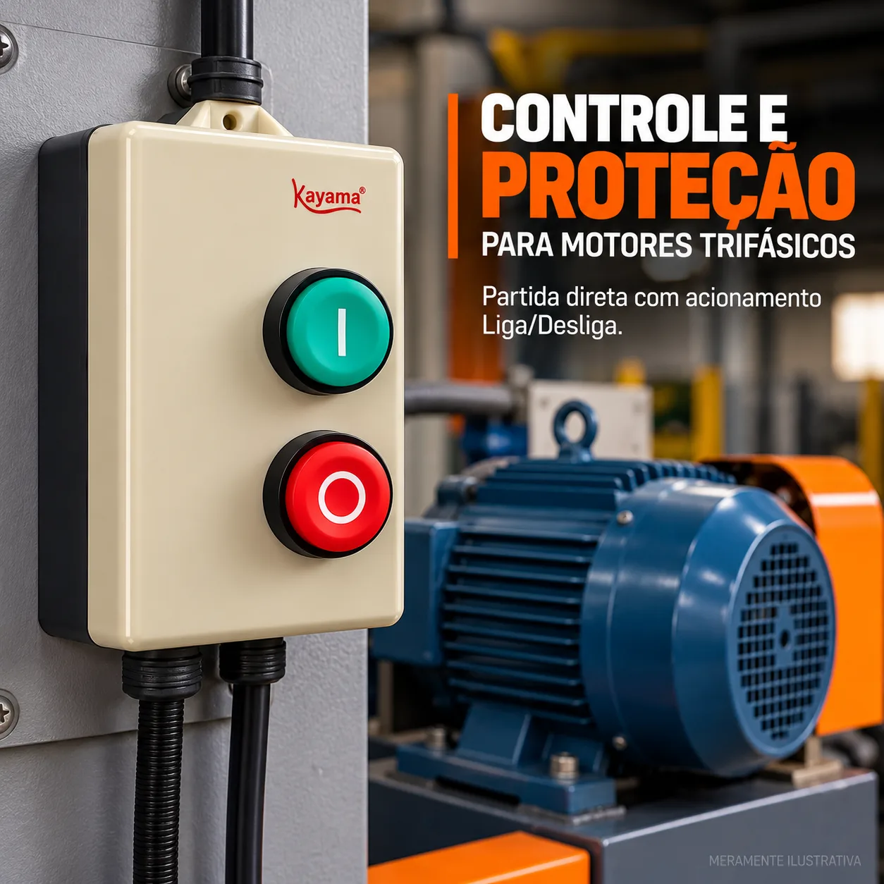 Chave de Partida Direta Trifásica 1,5 CV - 220 V - 50/60 HZ - KAYAMA — imagem 4