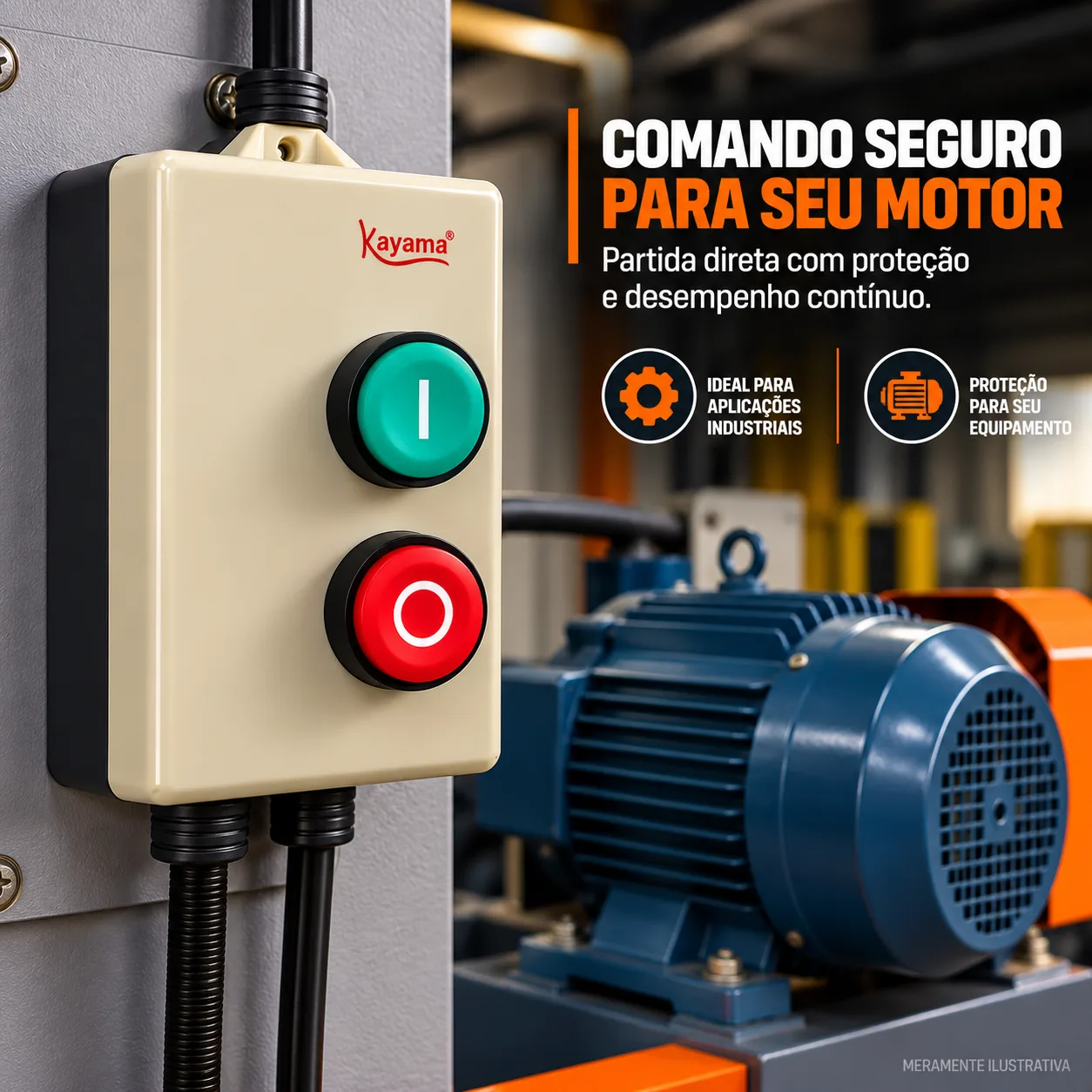 Chave de Partida Direta Trifásica 3 CV - 220 V - 50/60 HZ - KAYAMA — imagem 4