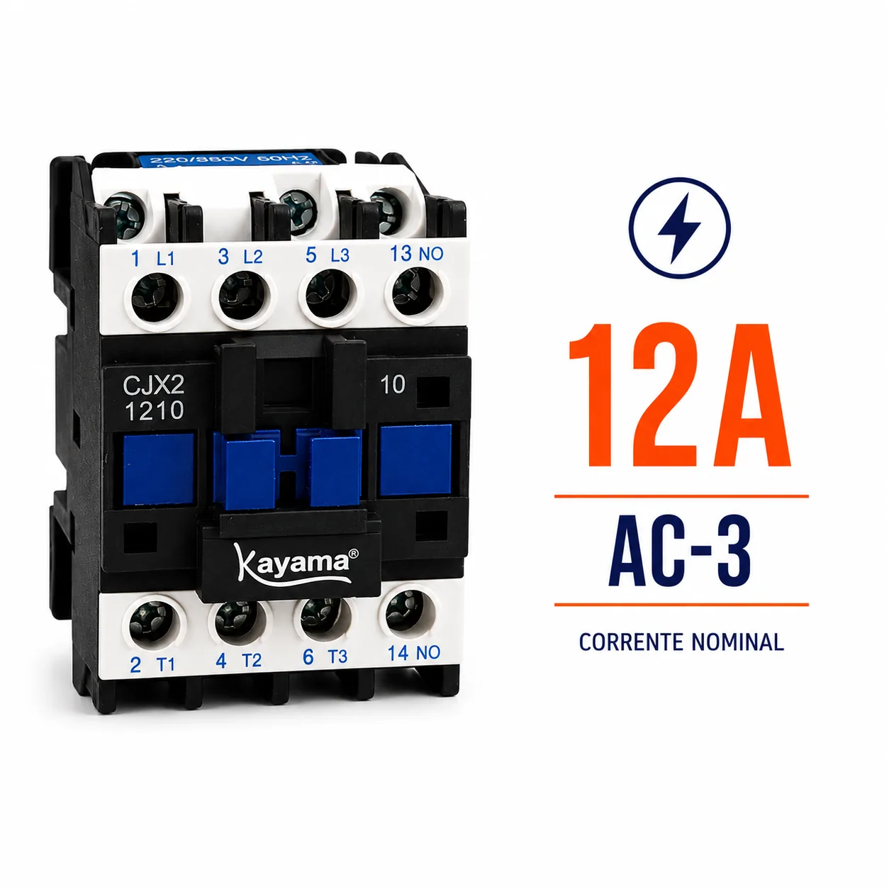 Contator Tripolar CJX2-1210C - 220V- 50/60 HZ - KAYAMA — imagem 2