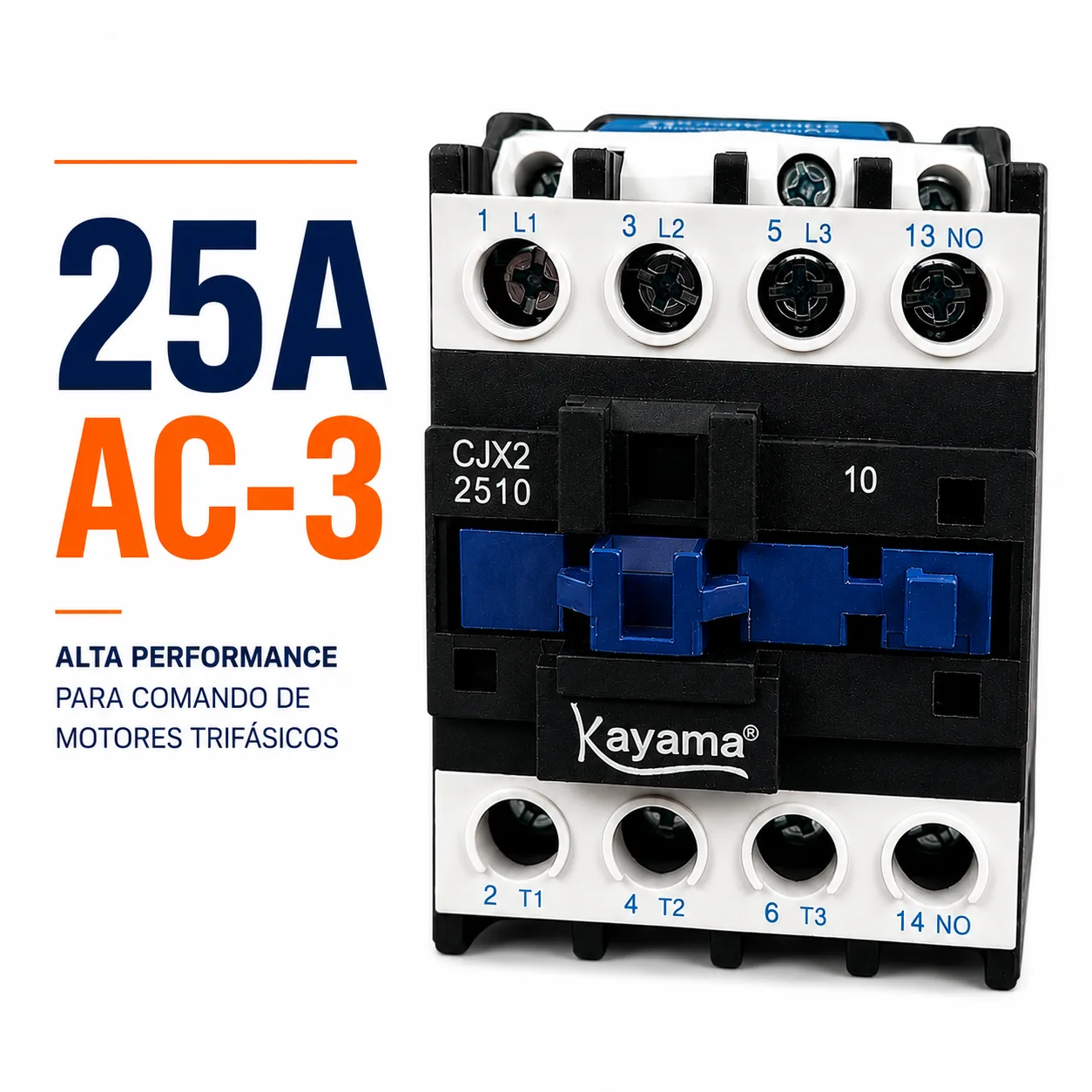 contator Tripolar CJX2-2510C - 220V- 50/60 HZ - KAYAMA — imagem 3