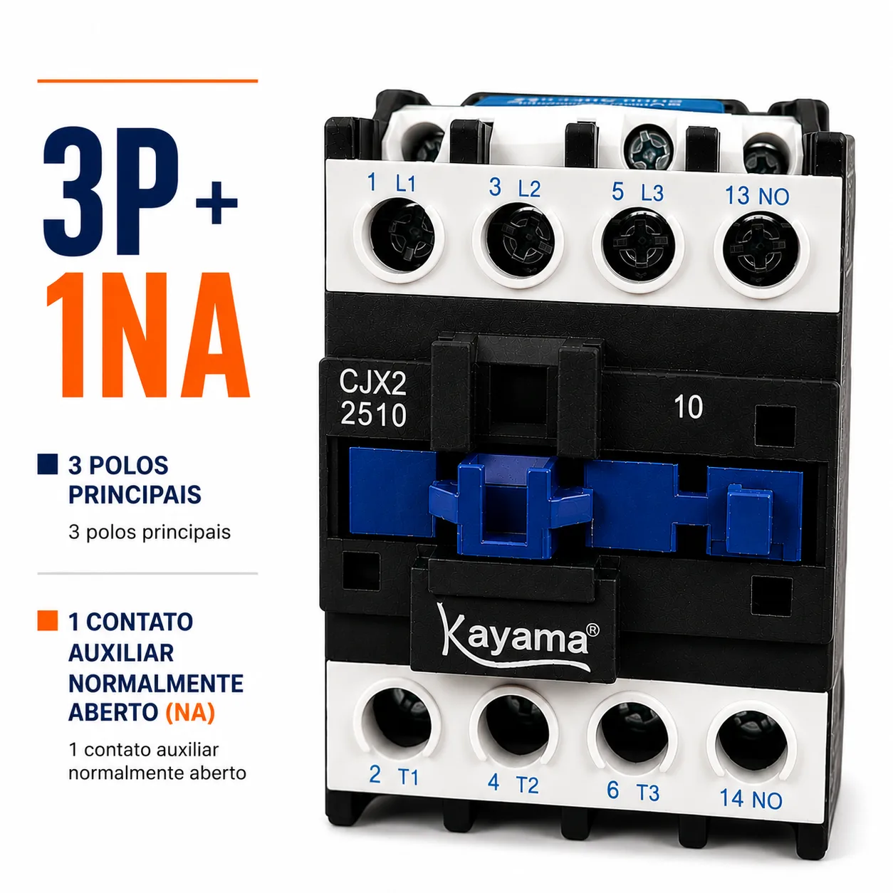 contator Tripolar CJX2-2510C - 220V- 50/60 HZ - KAYAMA — imagem 4