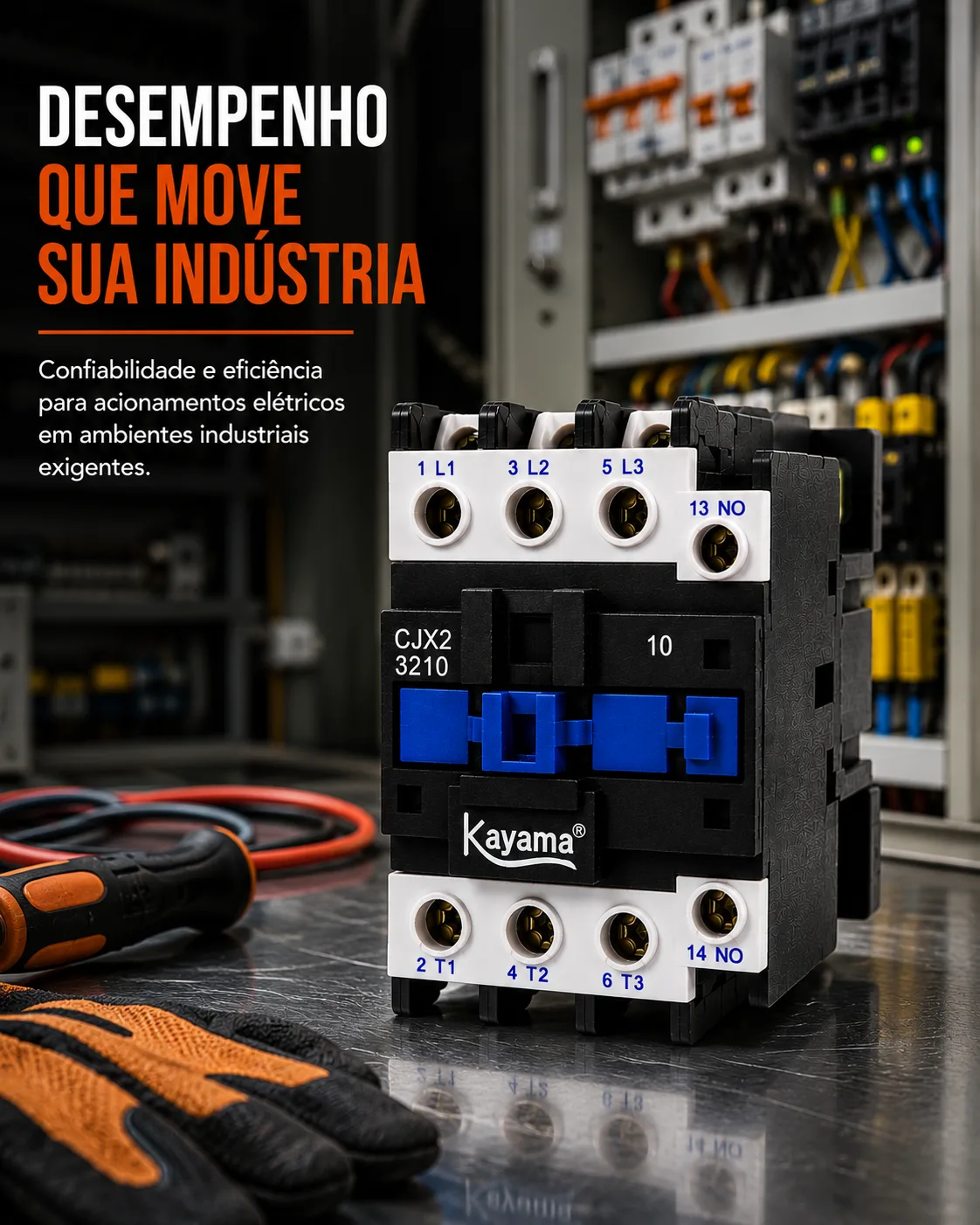 contator Tripolar CJX2-3210B - 220V- 50/60 HZ - KAYAMA — imagem 10