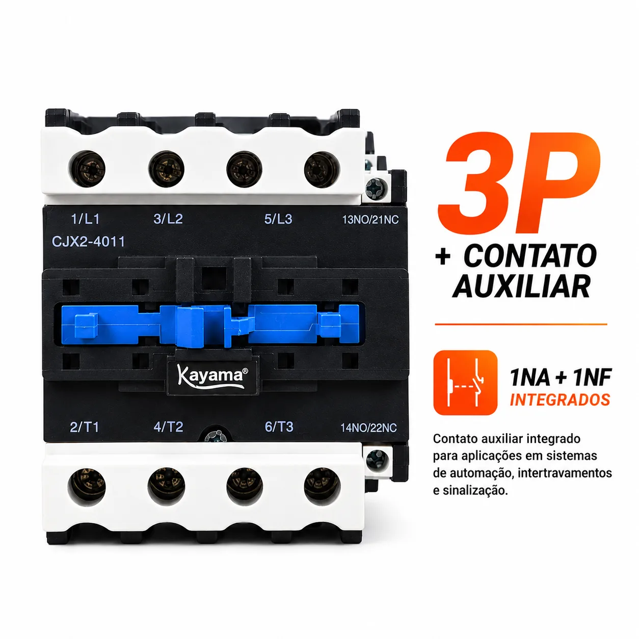 contator Tripolar CJX2-4011C - 220V- 50/60 HZ - KAYAMA — imagem 4