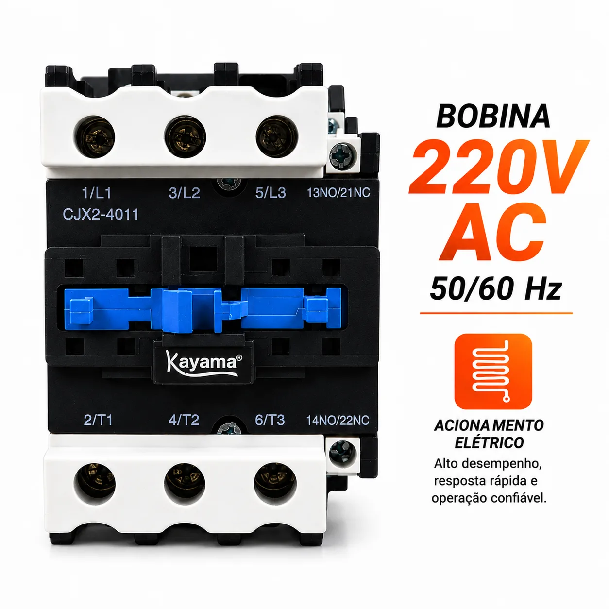 contator Tripolar CJX2-4011C - 220V- 50/60 HZ - KAYAMA — imagem 5