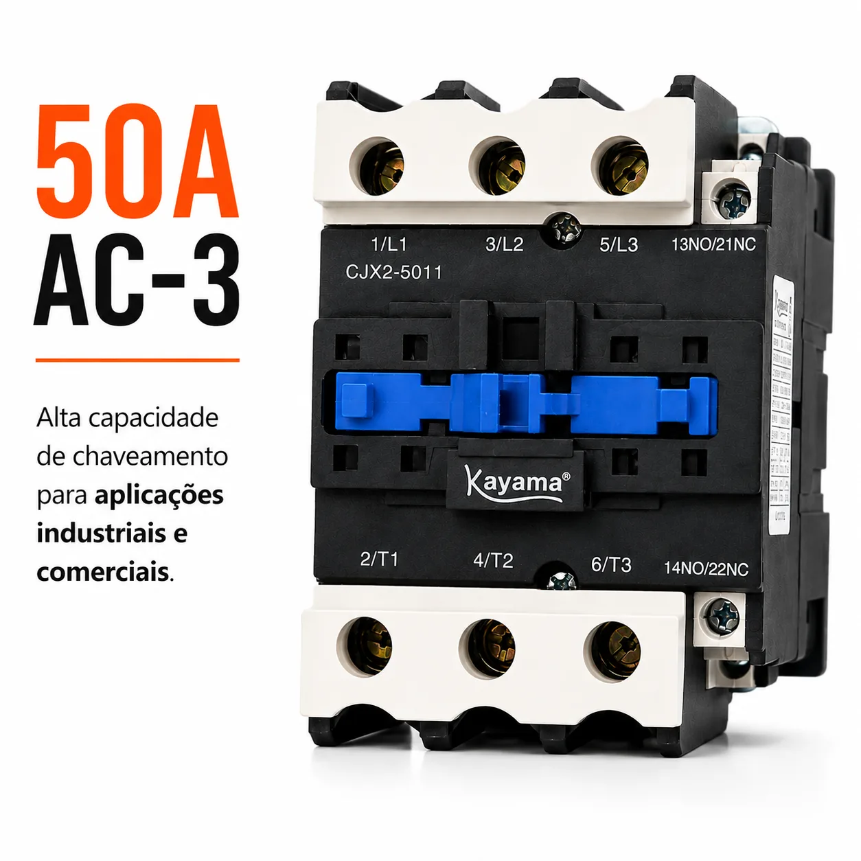 contator Tripolar CJX2-5011B - 220V- 50/60 HZ - KAYAMA — imagem 3