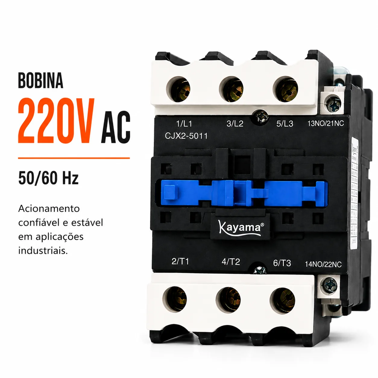 contator Tripolar CJX2-5011B - 220V- 50/60 HZ - KAYAMA — imagem 5