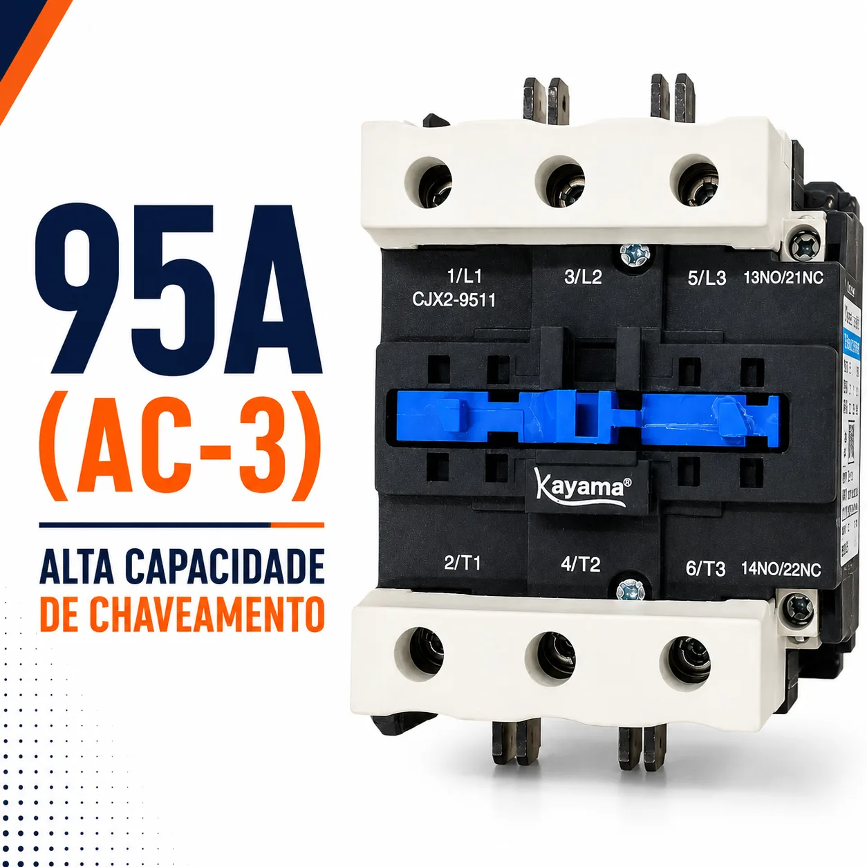 contator Tripolar CJX2-9511B - 220V- 50/60 HZ - KAYAMA — imagem 2
