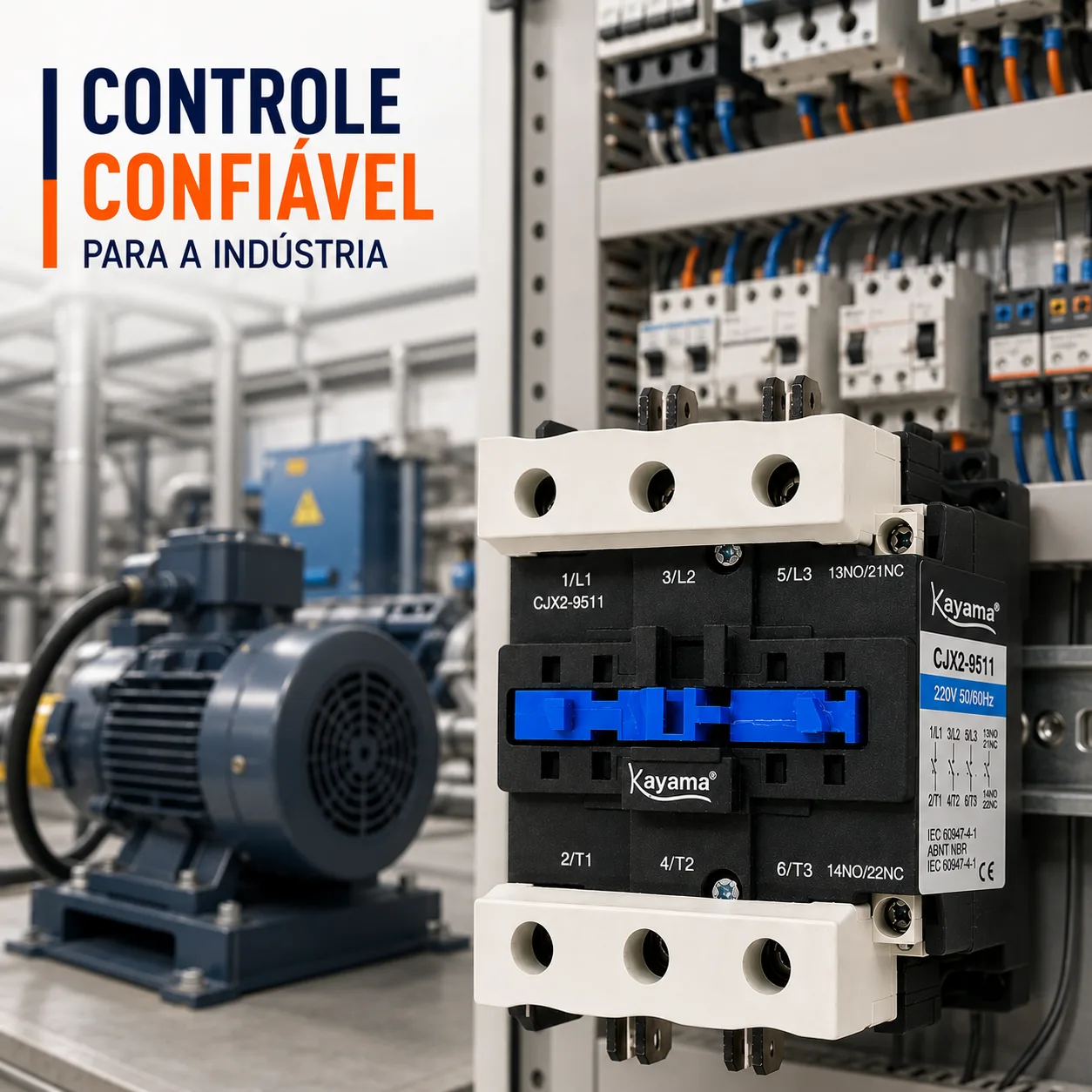 contator Tripolar CJX2-9511B - 220V- 50/60 HZ - KAYAMA — imagem 8