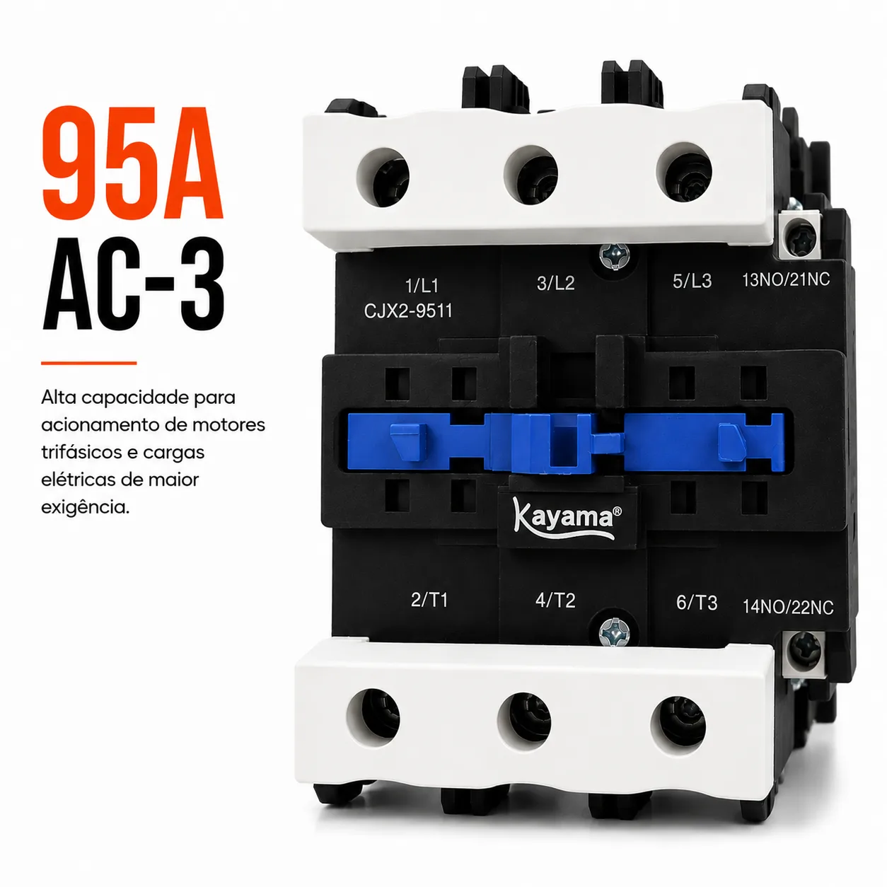 contator Tripolar CJX2-9511C - 220V- 50/60 HZ - KAYAMA — imagem 3