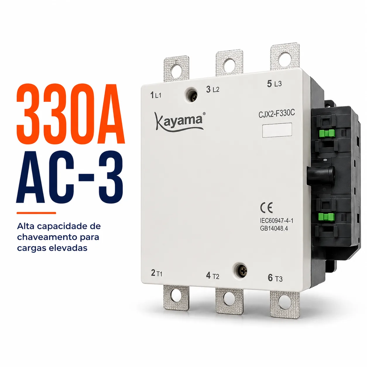 contator Tripolar CJX2-F330C - 220V- 50/60 HZ - KAYAMA — imagem 2