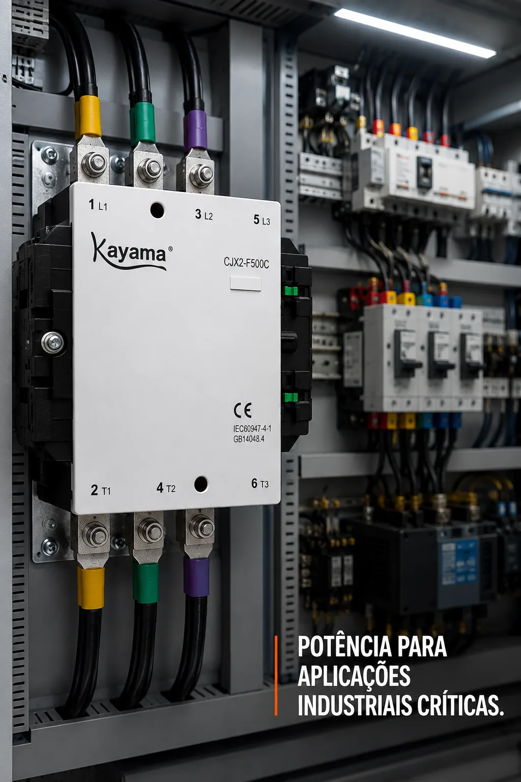 contator Tripolar CJX2-F500C - 220V- 50/60 HZ - KAYAMA — imagem 9