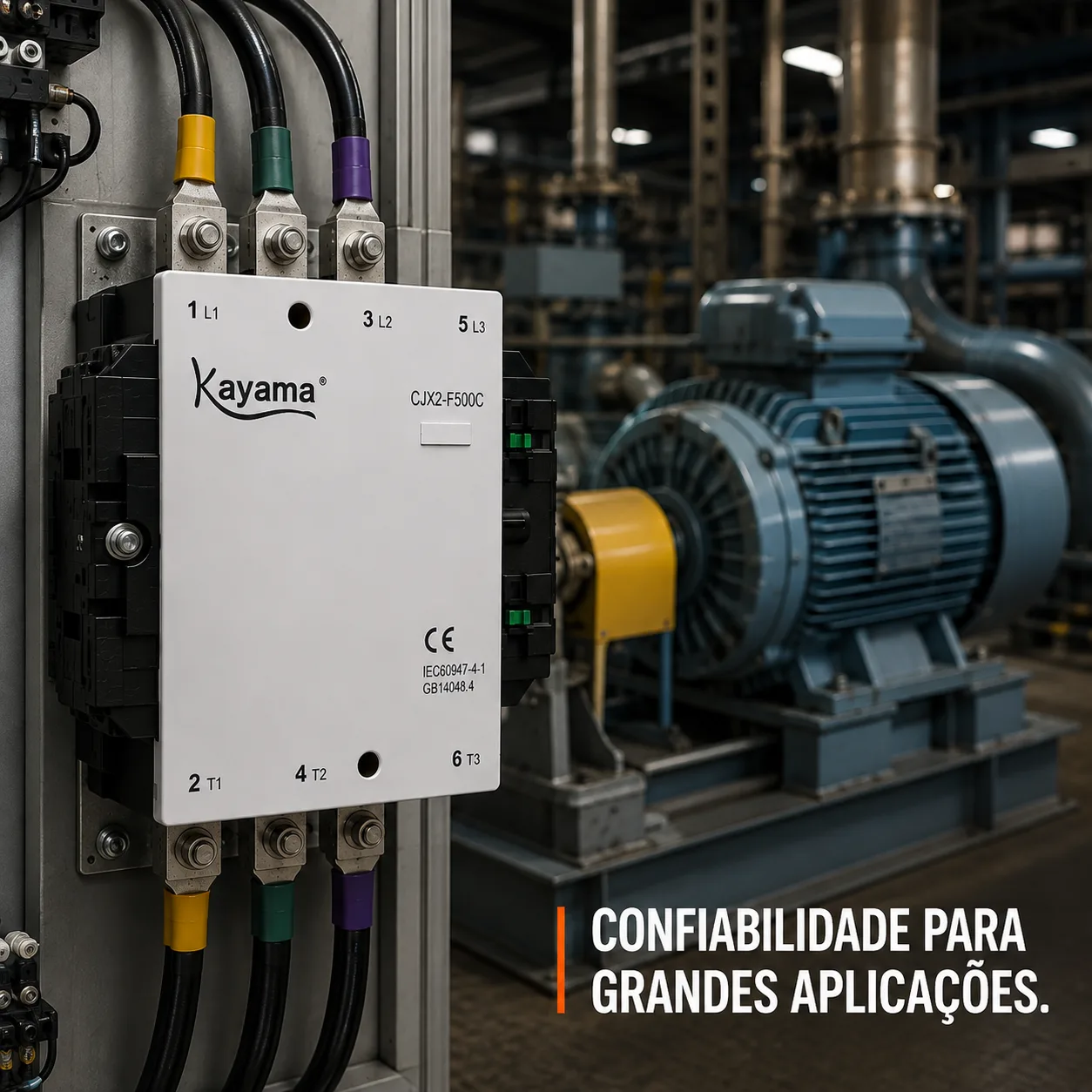 contator Tripolar CJX2-F500C - 220V- 50/60 HZ - KAYAMA — imagem 10
