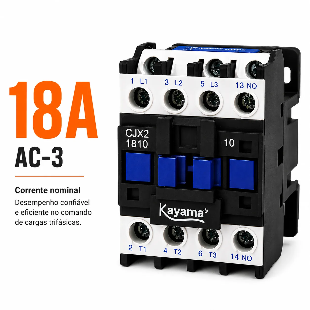 contator Tripolar CJX2-1810C - 220V- 50/60 HZ - KAYAMA — imagem 3