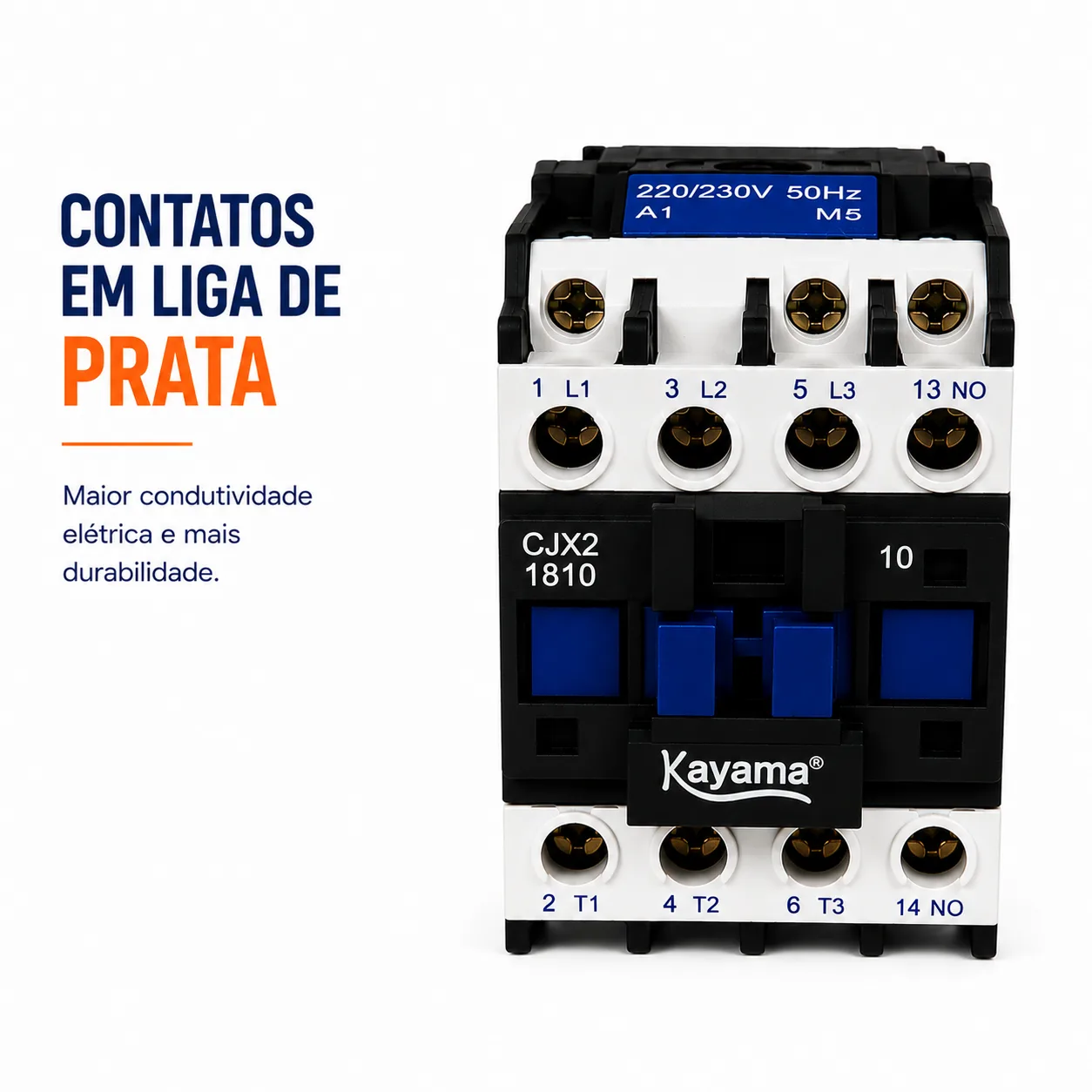 contator Tripolar CJX2-1810C - 220V- 50/60 HZ - KAYAMA — imagem 9